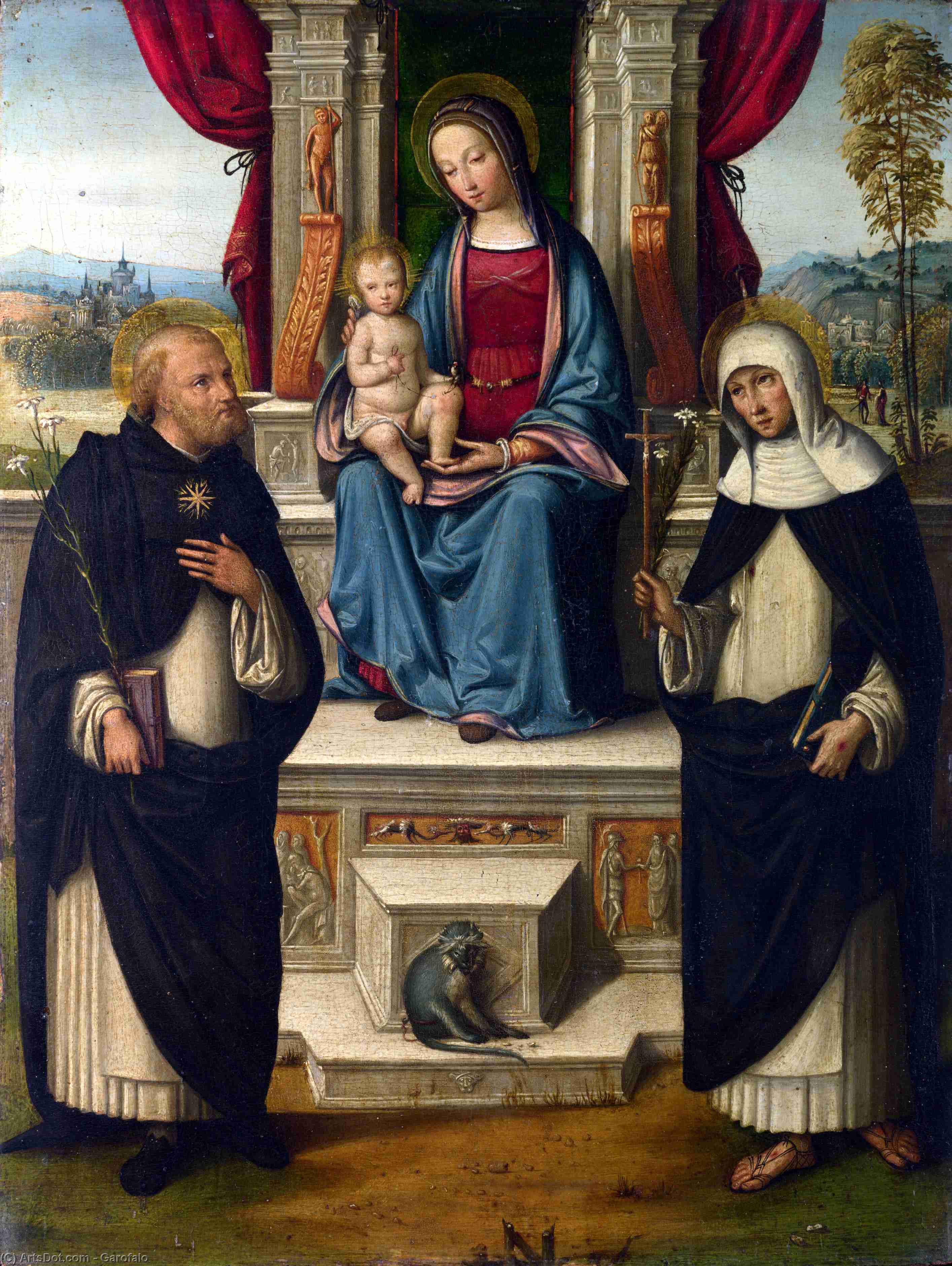 Order Oil Painting Replica The Virgin and Child with Saints by Garofalo (1481-1559) | ArtsDot.com