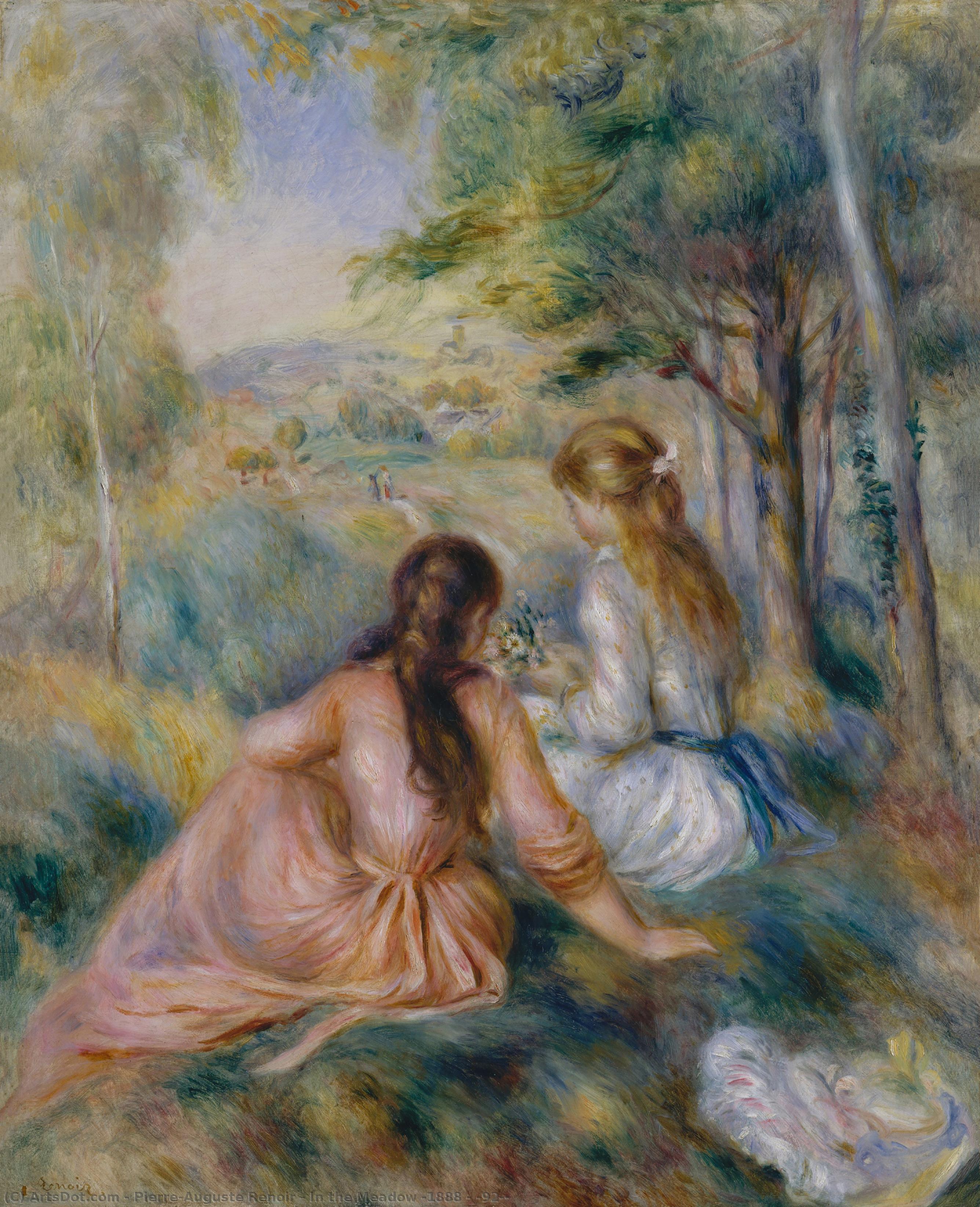 Order Oil Painting Replica In the Meadow (1888 - (92)) by Pierre-Auguste Renoir (1841-1919, France) | ArtsDot.com