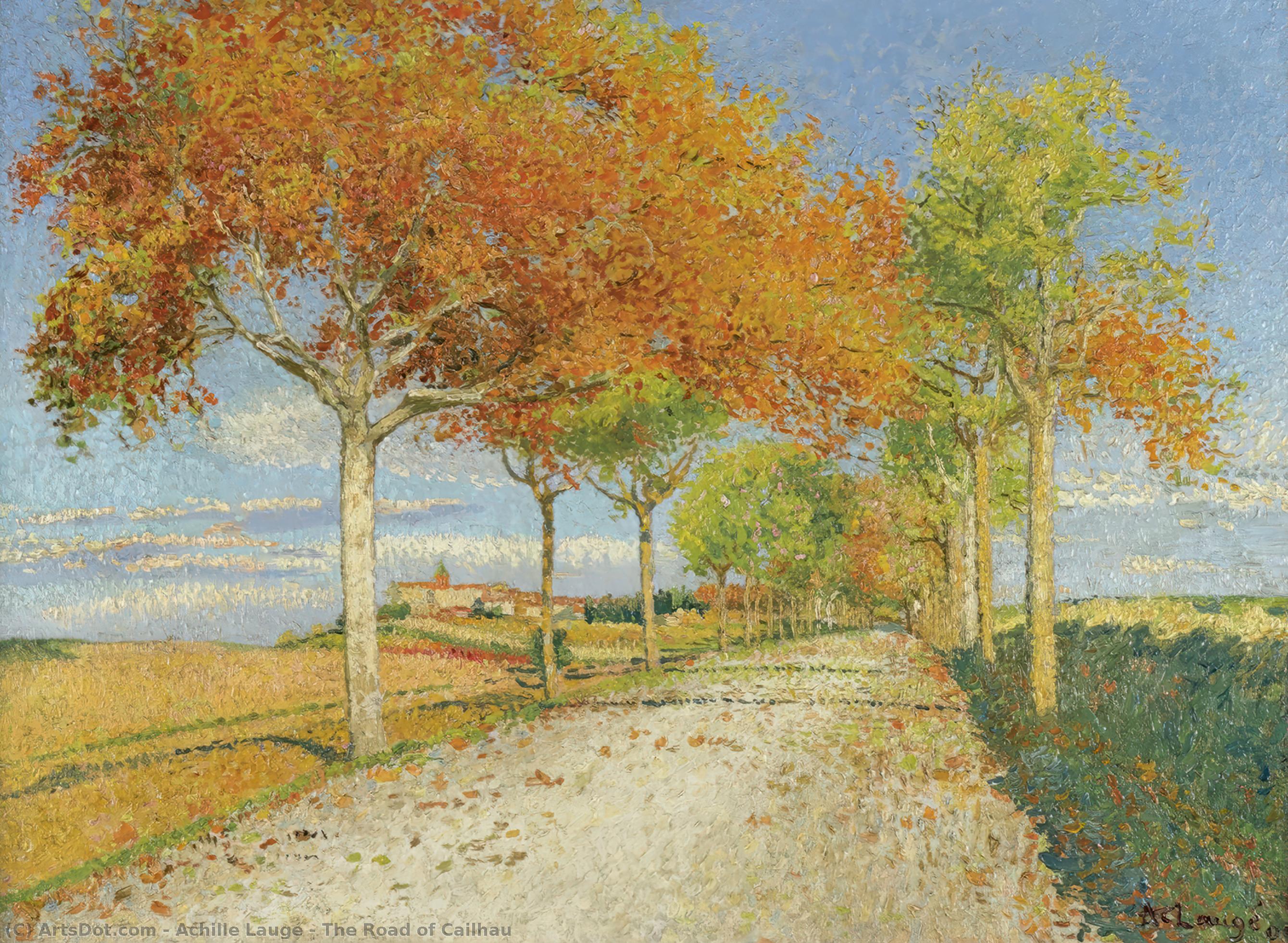 Order Paintings Reproductions The Road of Cailhau, 1909 by Achille Laugé (1861-1944) | ArtsDot.com