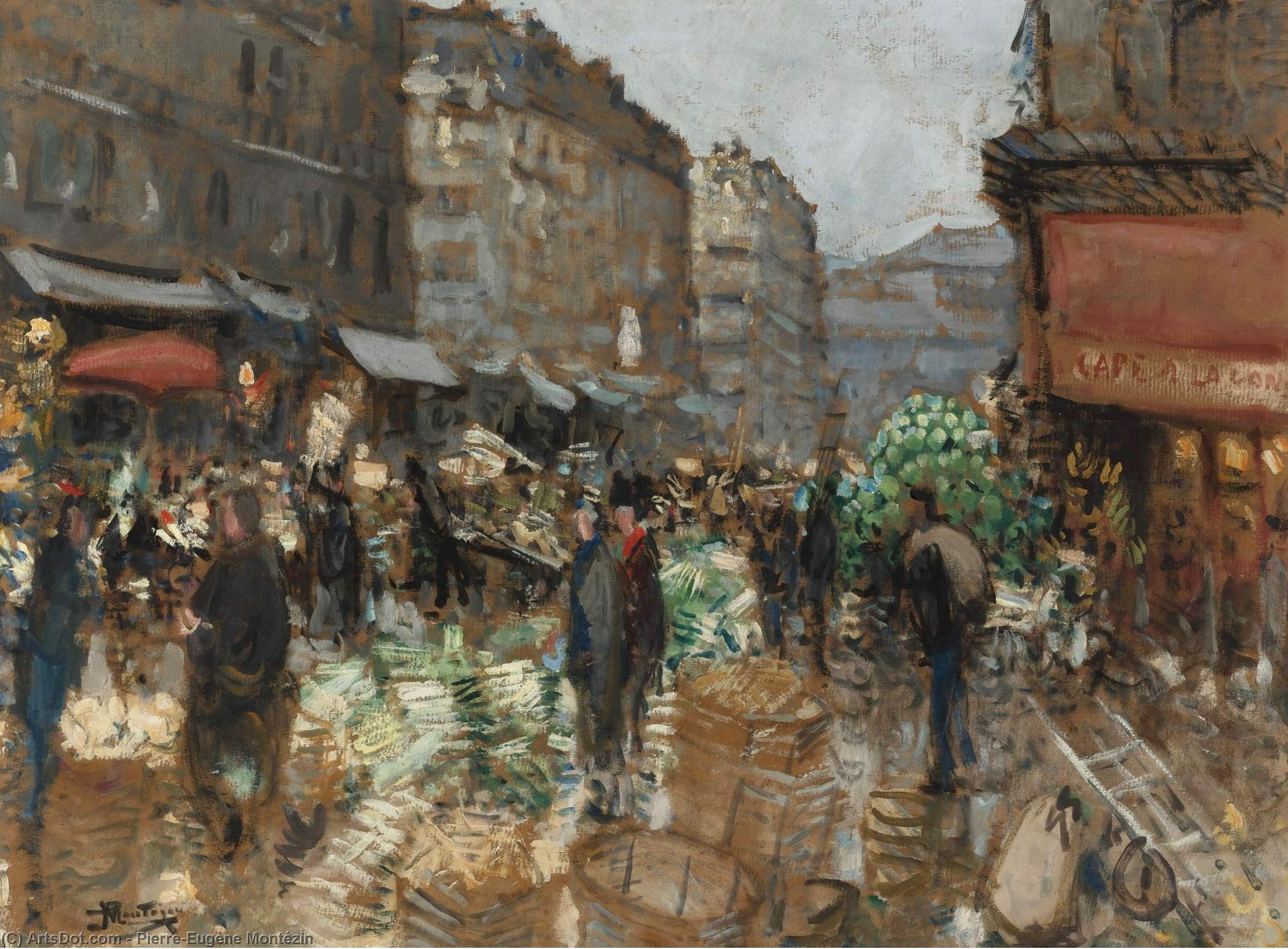 Order Oil Painting Replica At the Market by Pierre-Eugène Montézin (1874-1946) | ArtsDot.com