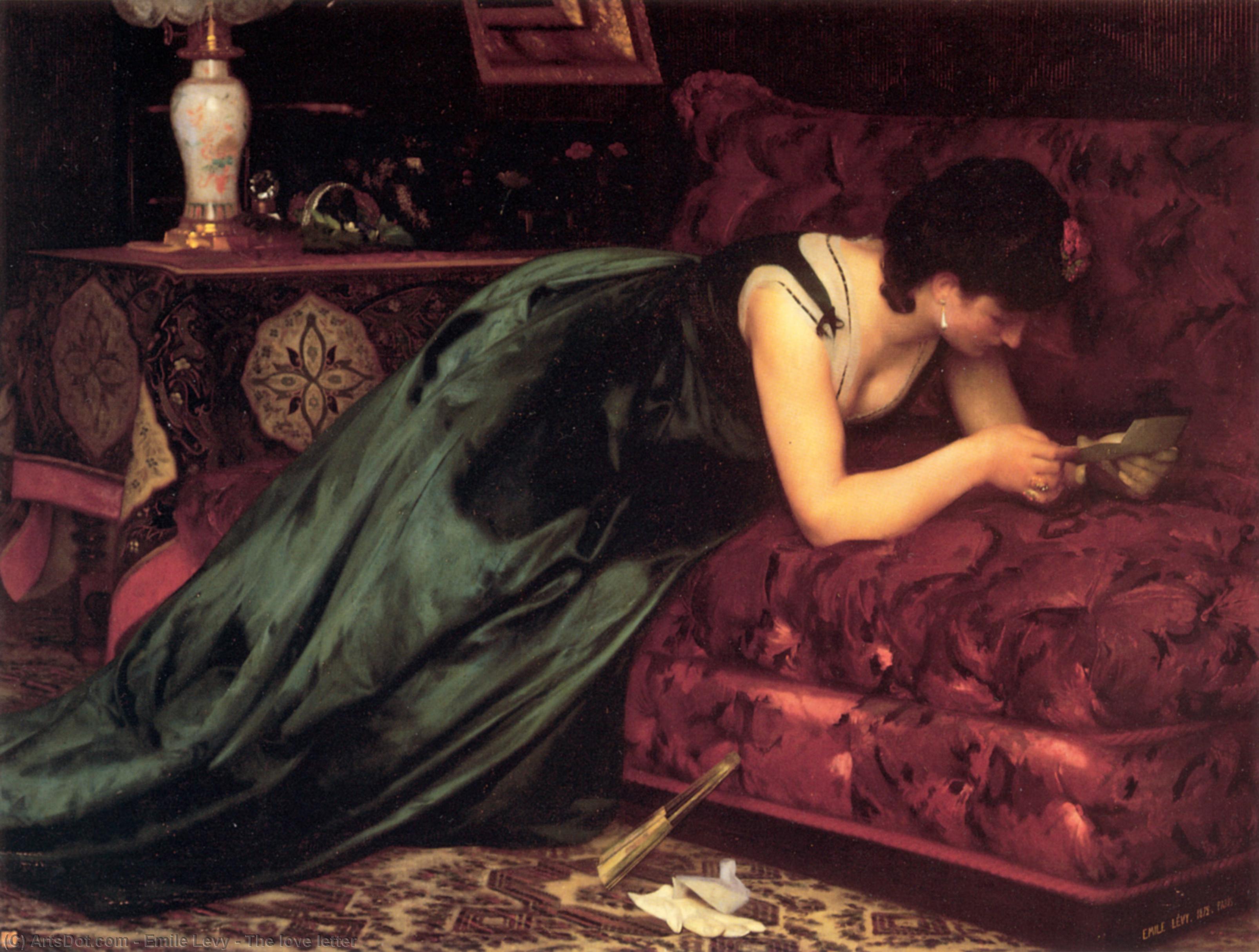 Order Oil Painting Replica The love letter by Emile Levy (1888-1890) | ArtsDot.com