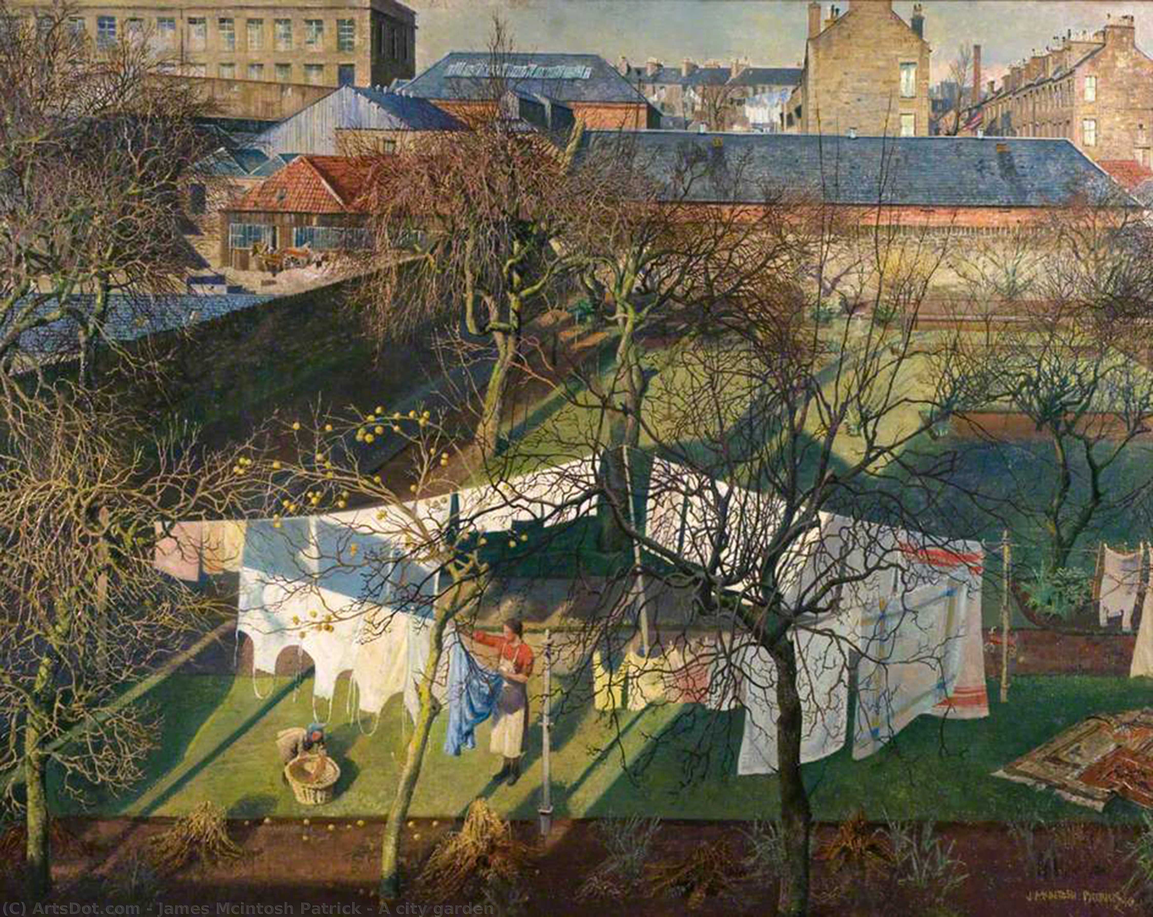 Buy Museum Art Reproductions A city garden by James Mcintosh Patrick (Inspired By) (1907-1998) | ArtsDot.com