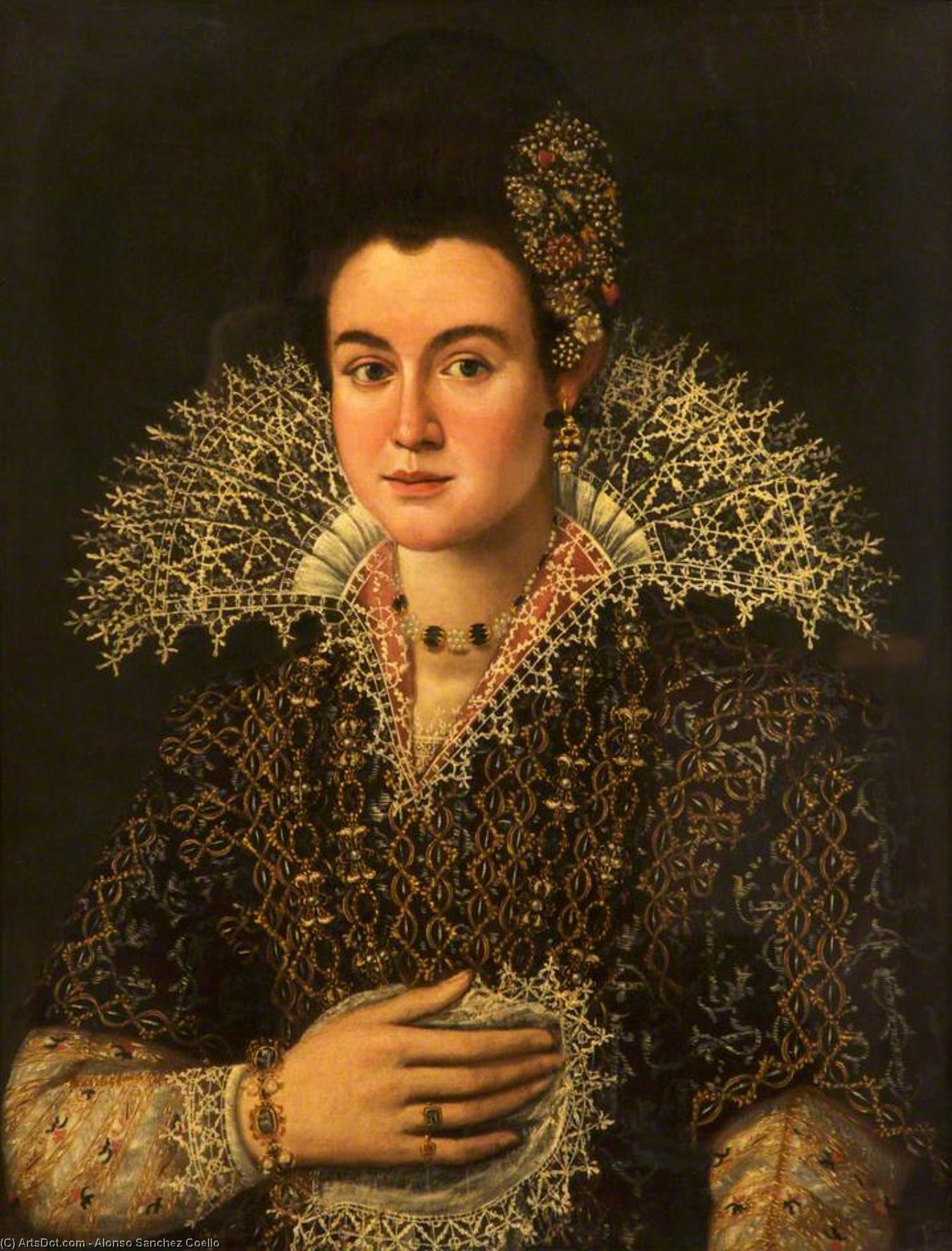 Order Artwork Replica Portrait of a Lady by Alonso Sanchez Coello (1531-1588, Spain) | ArtsDot.com