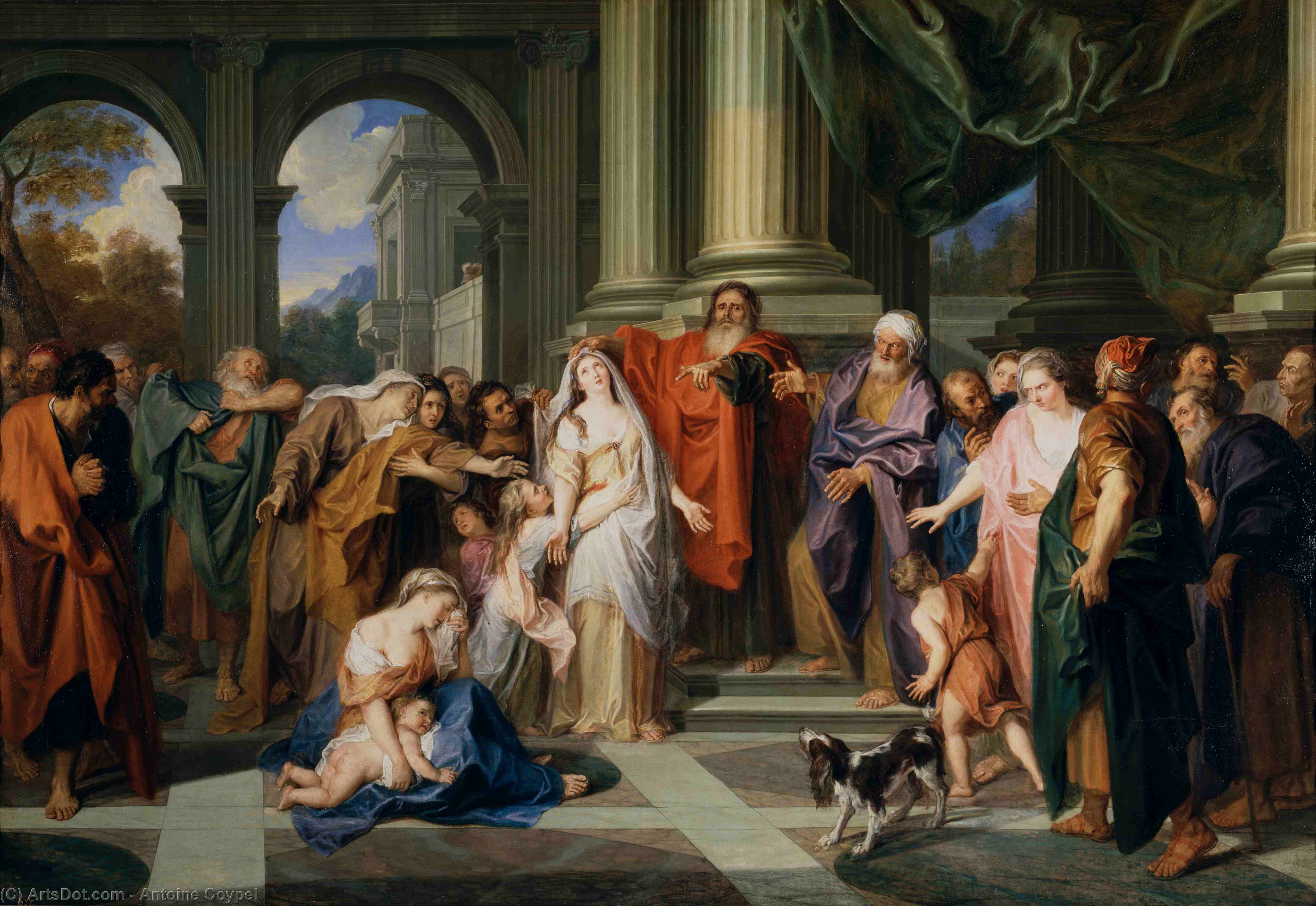 Order Oil Painting Replica Susannah accused of adultery by Charles Antoine Coypel (1694-1752, France) | ArtsDot.com