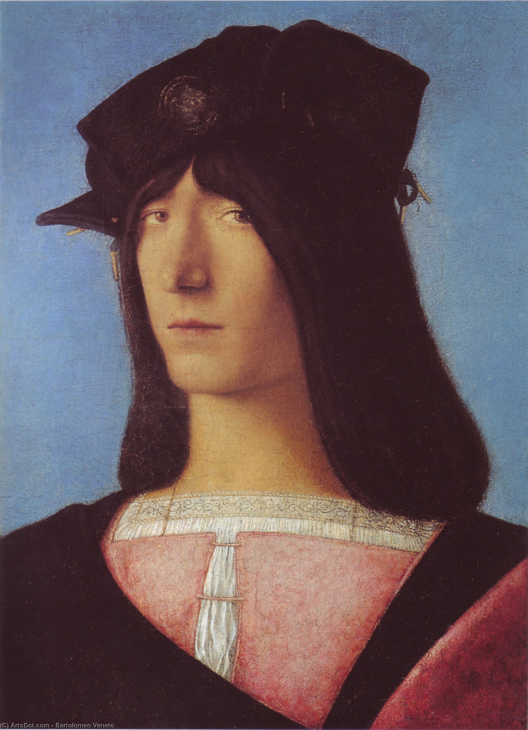 Buy Museum Art Reproductions Portrait of young gentleman by Bartolomeo Veneto (1502-1555) | ArtsDot.com