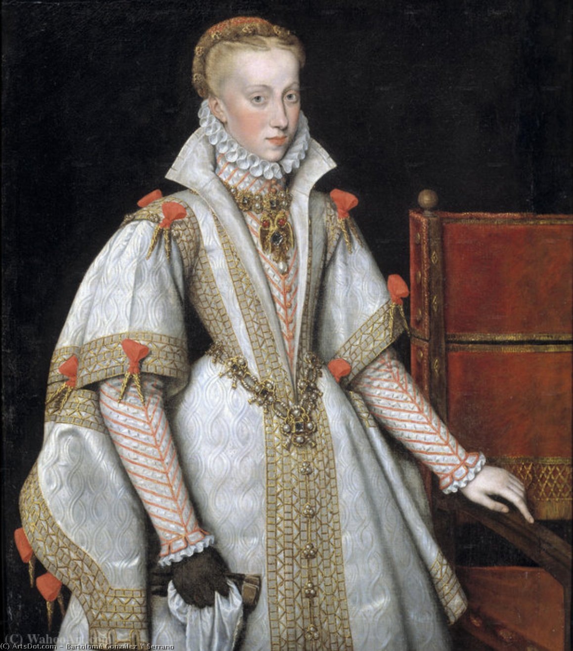 Buy Museum Art Reproductions Portrait of Anna of Austria, Queen of Spain by Bartolomé Gonzalez Y Serrano (1564-1627) | ArtsDot.com