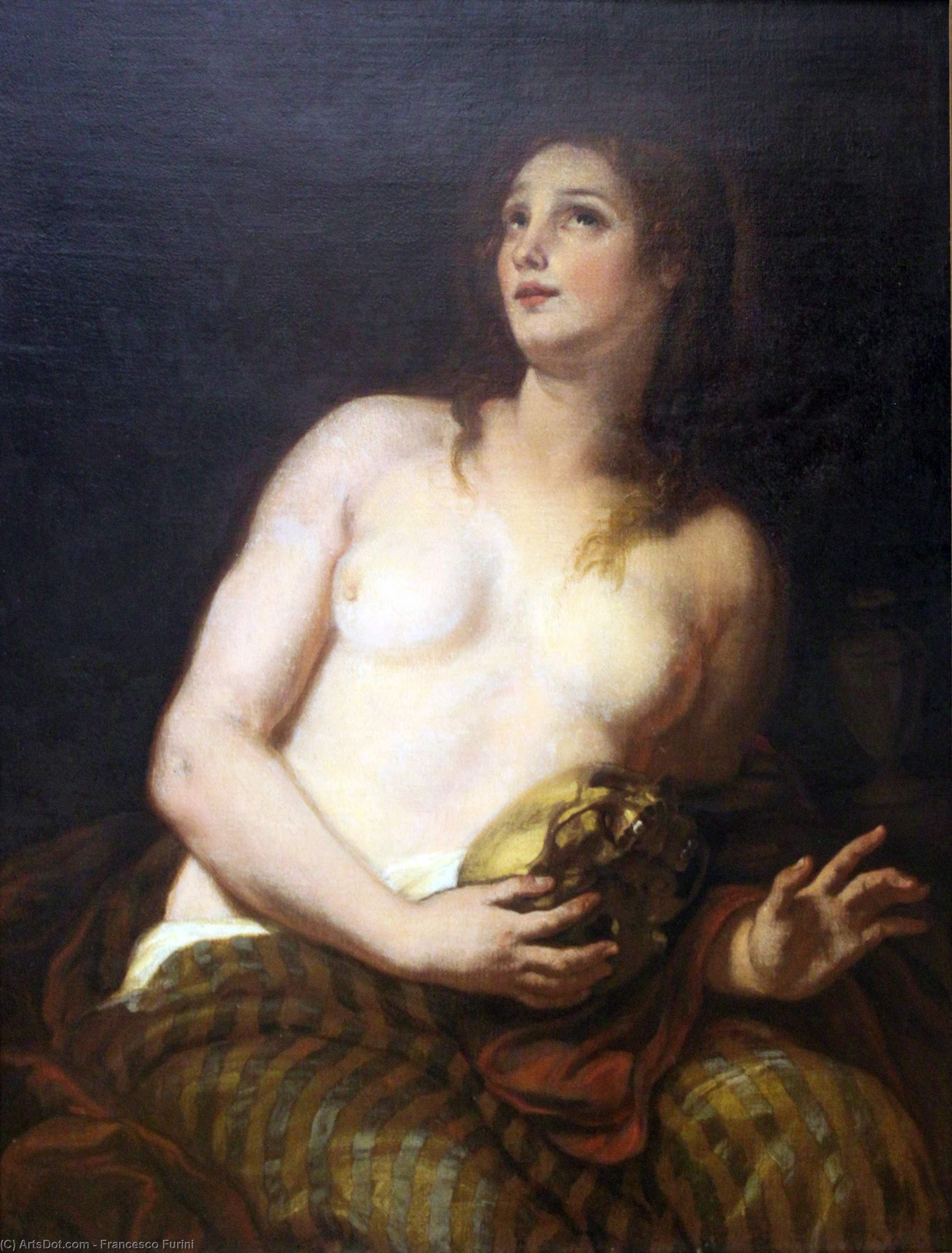 Order Artwork Replica The repentant Mary Magdalene by Francesco Furini (1603-1646, Italy) | ArtsDot.com