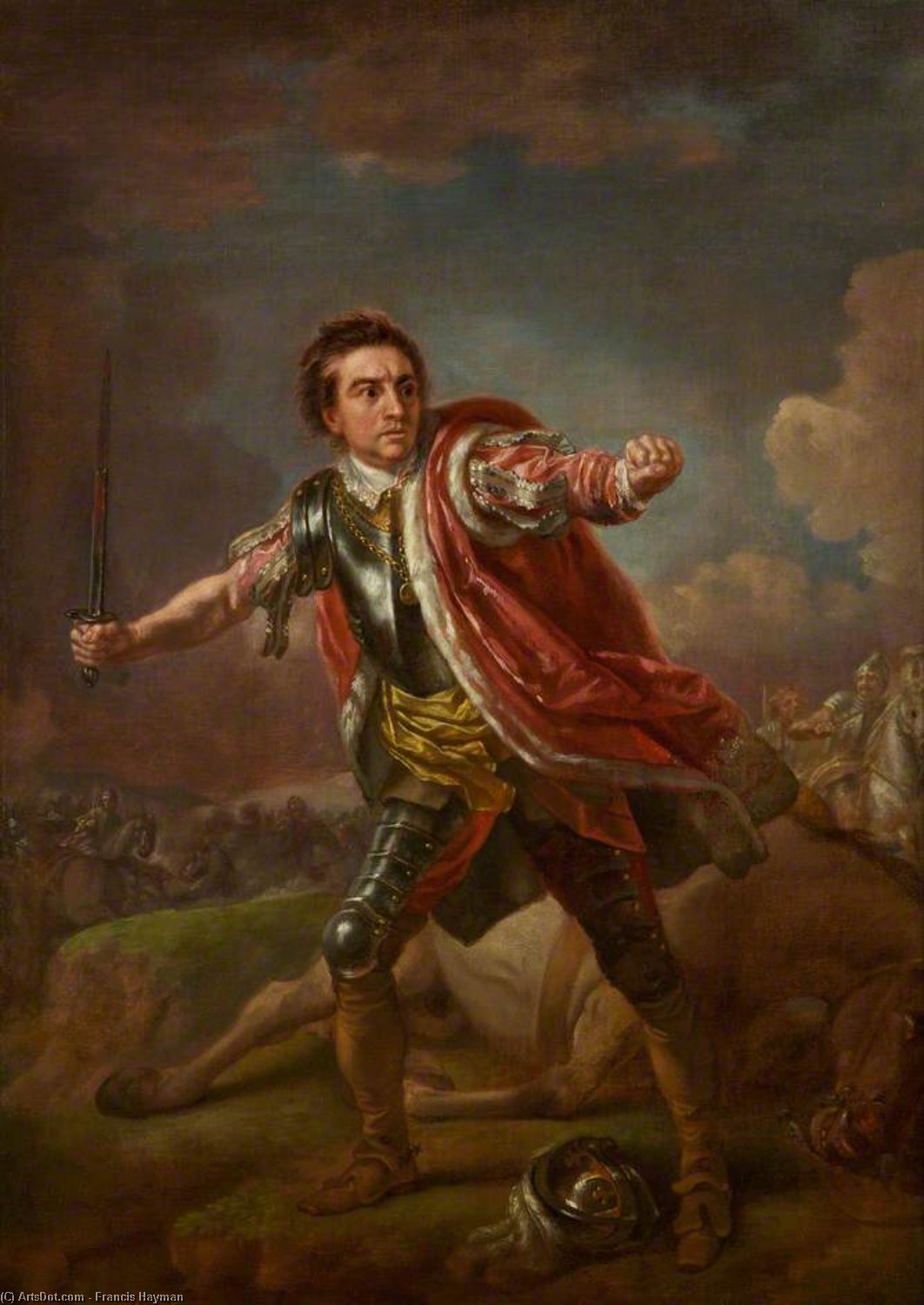 Buy Museum Art Reproductions David Garrick as Gloucester in `Richard III` by William Shakespeare, Drury Lane (1759) by Francis Hayman (1708-1776, United Kingdom) | ArtsDot.com