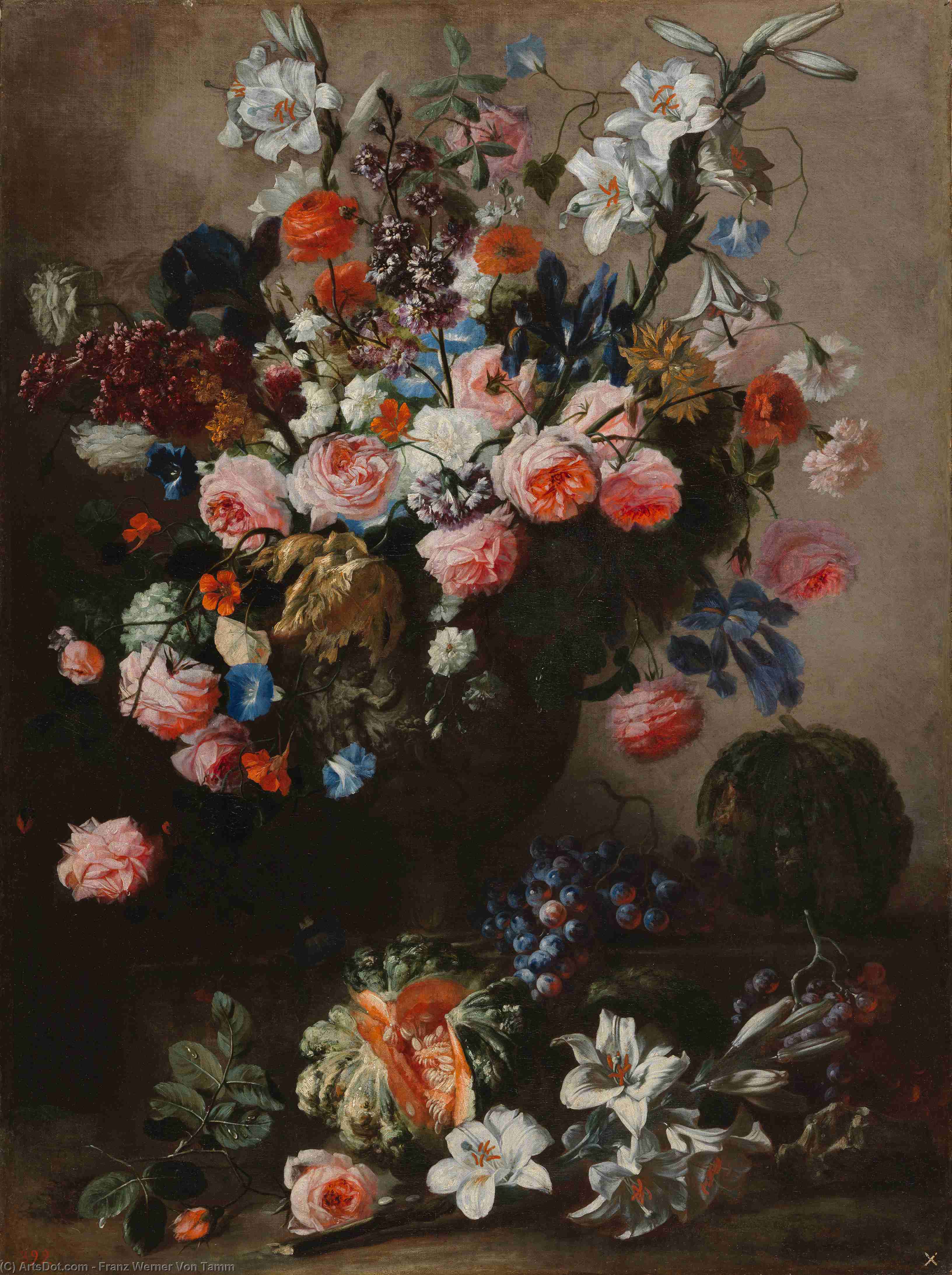 Buy Museum Art Reproductions Vase by Franz Werner Von Tamm (1658-1724, Germany) | ArtsDot.com