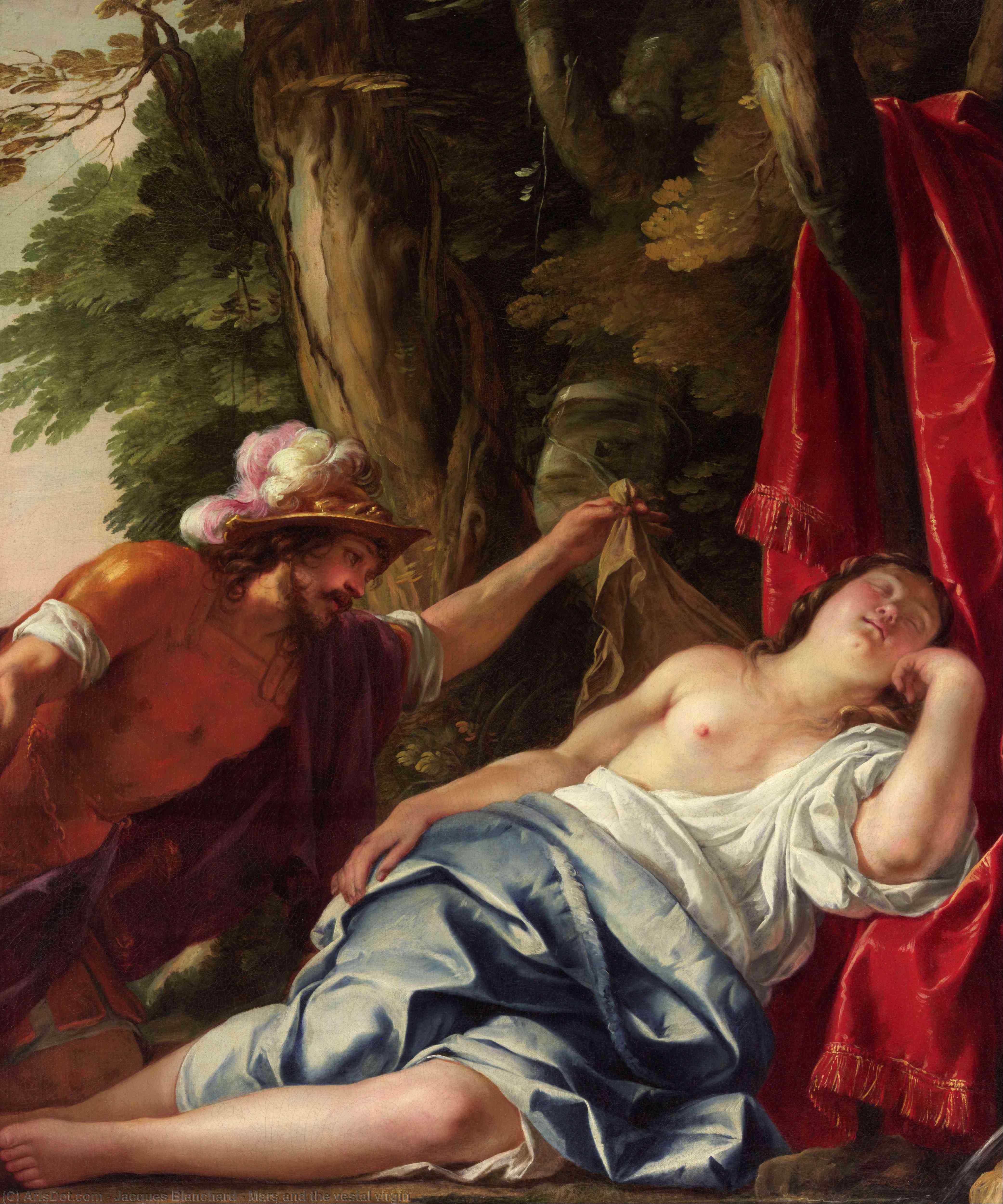 Buy Museum Art Reproductions Mars and the vestal virgin by Jacques Blanchard (1600-1638, France) | ArtsDot.com