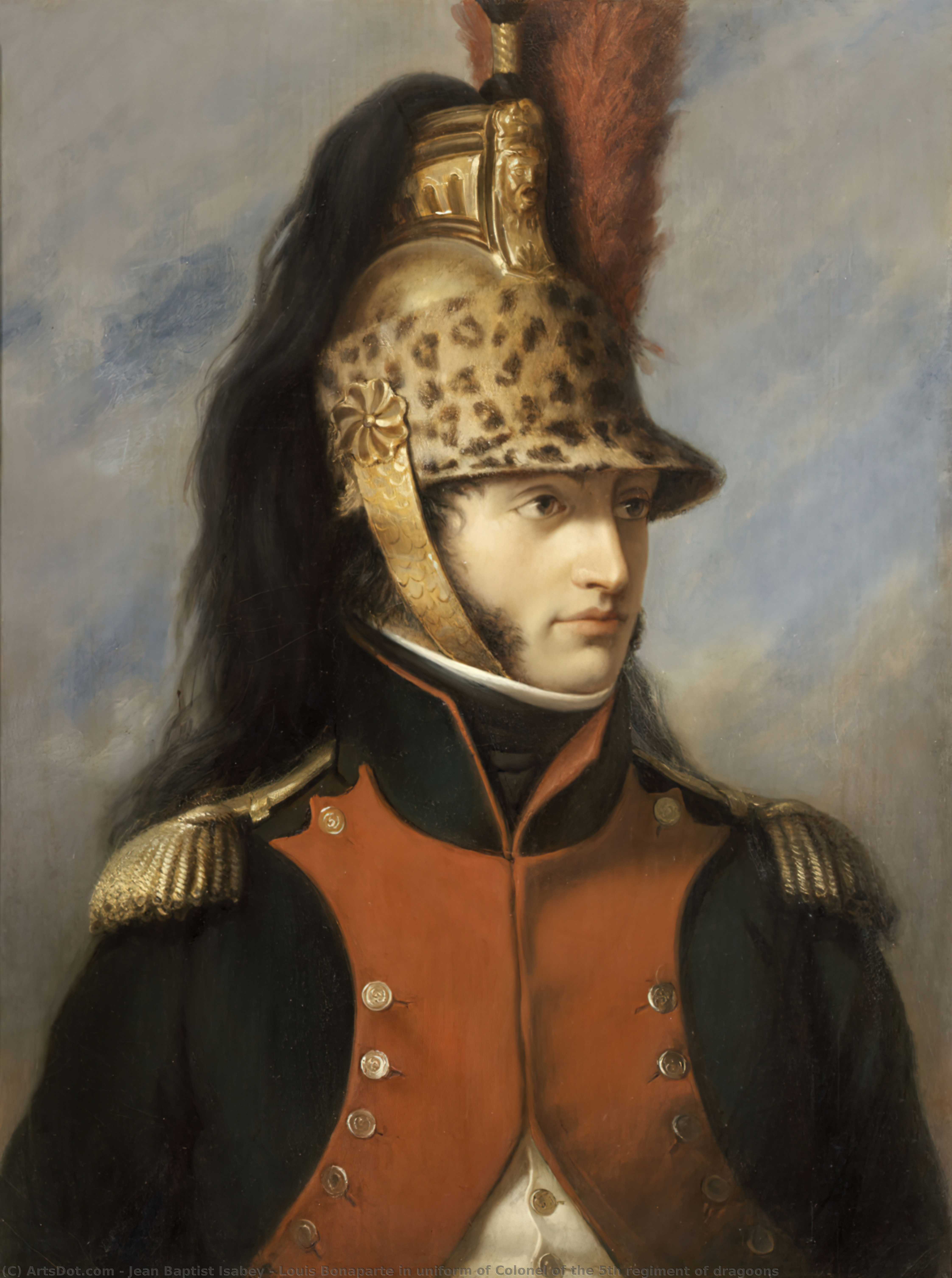 Order Paintings Reproductions Louis Bonaparte in uniform of Colonel of the 5th regiment of dragoons by Jean Baptist Isabey | ArtsDot.com