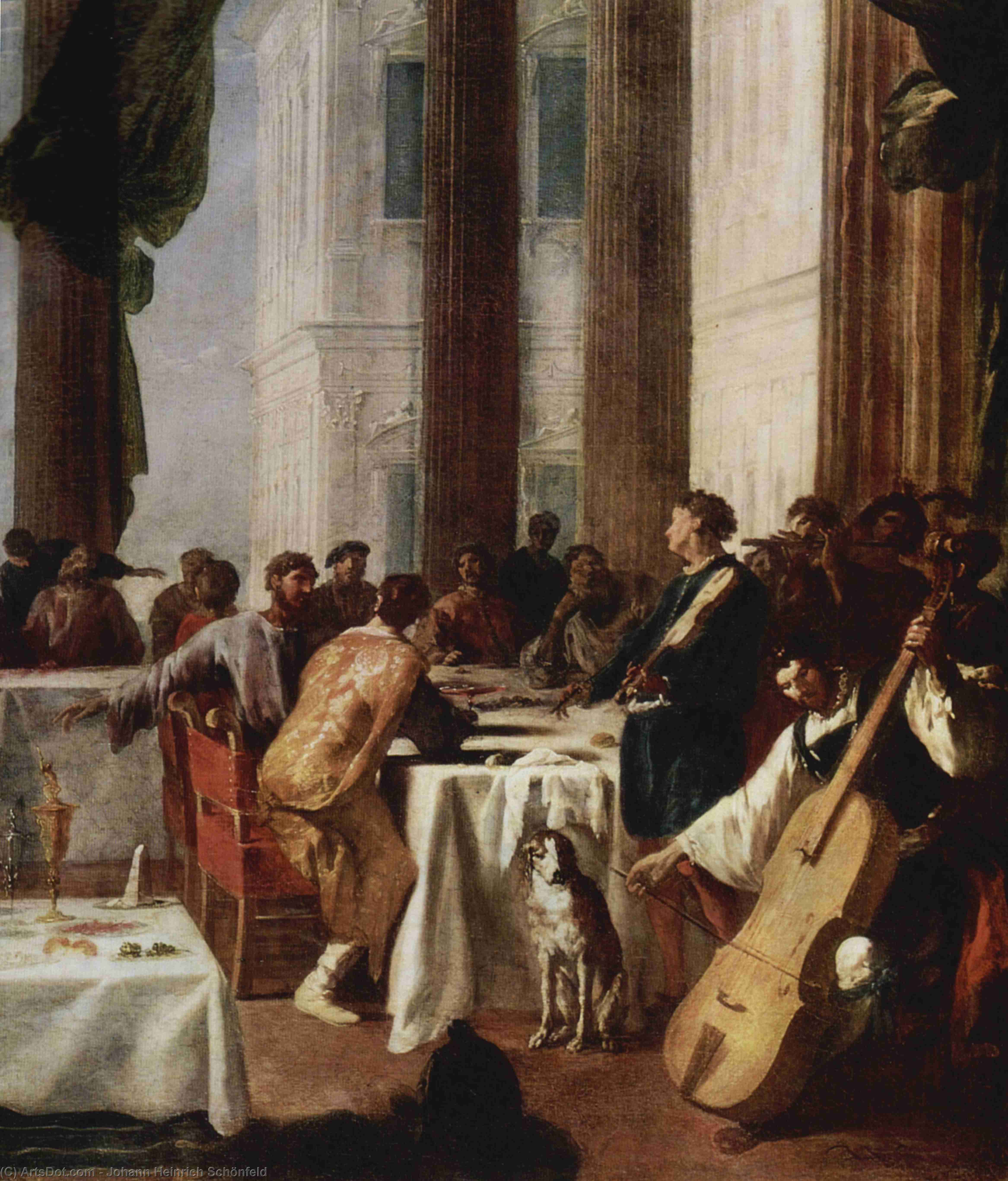 Buy Museum Art Reproductions Wedding at Cana by Johann Heinrich Schönfeld (1609-1684, Germany) | ArtsDot.com