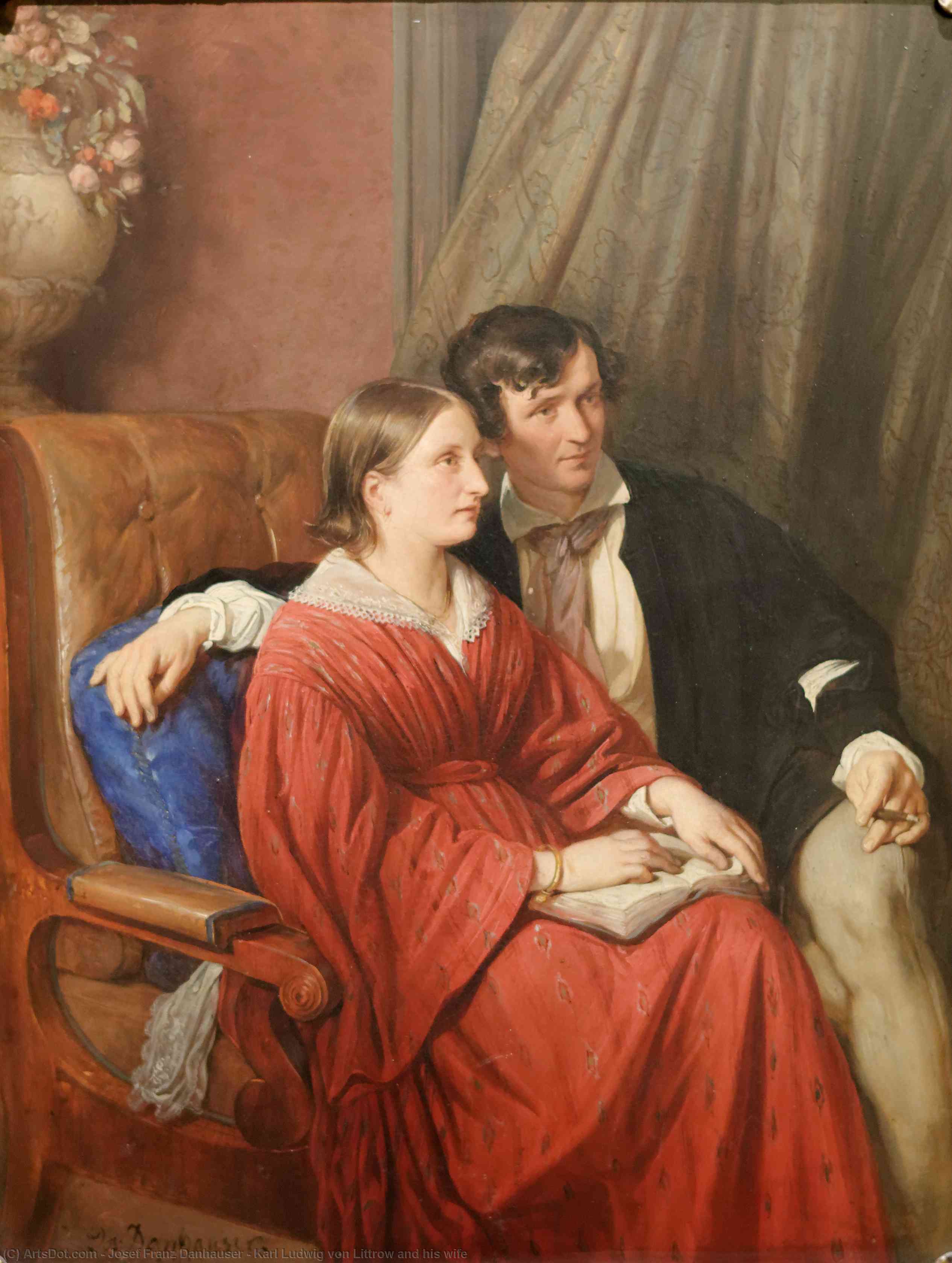 Order Artwork Replica Karl Ludwig von Littrow and his wife by Josef Franz Danhauser (1805-1845, Austria) | ArtsDot.com