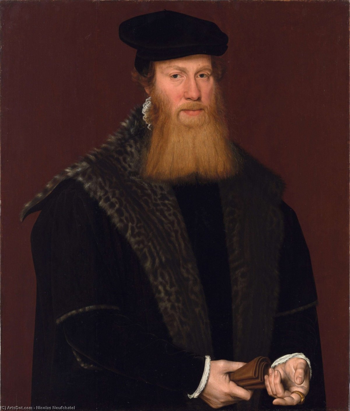 Order Oil Painting Replica Portrait of an unknown gentleman. by Nicolas Neufchatel (1524-1567) | ArtsDot.com