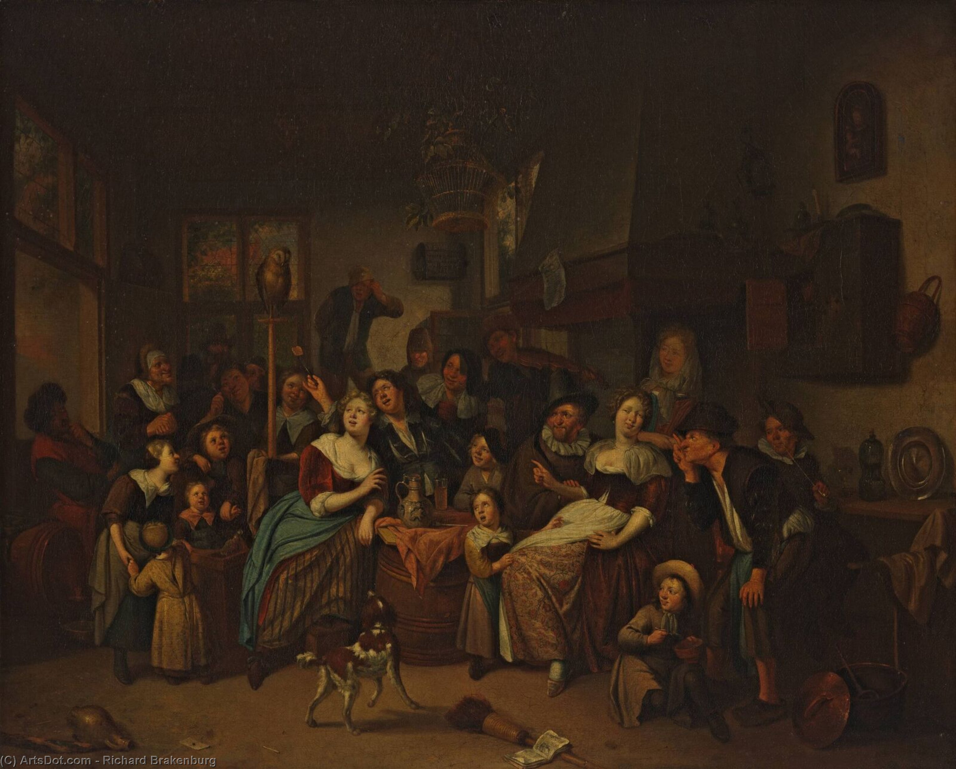 Buy Museum Art Reproductions Merry company. by Richard Brakenburg (1650-1702, Netherlands) | ArtsDot.com