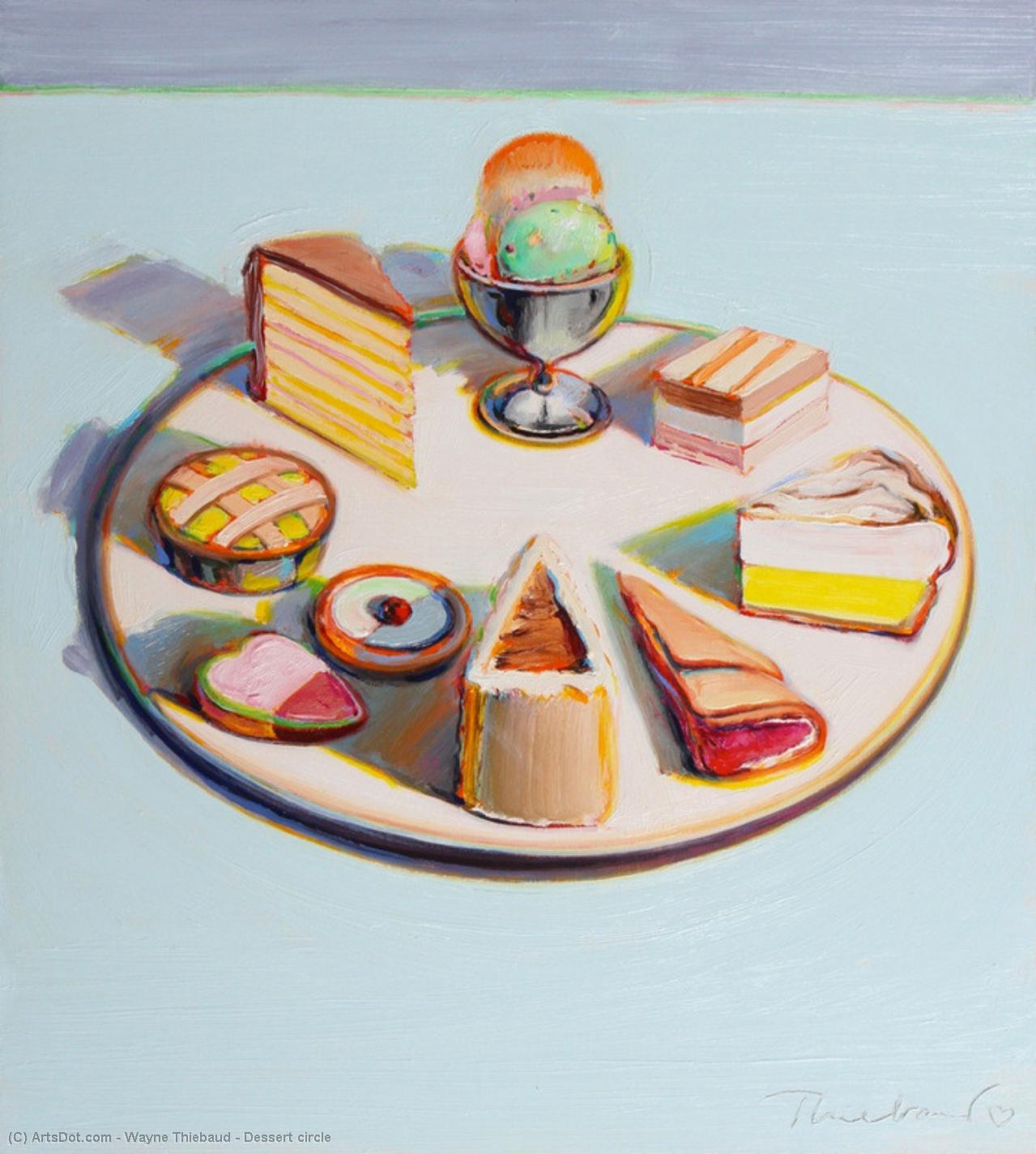 Dessert circle by Wayne Thiebaud (1920-2021, United States) Wayne Thiebaud | ArtsDot.com
