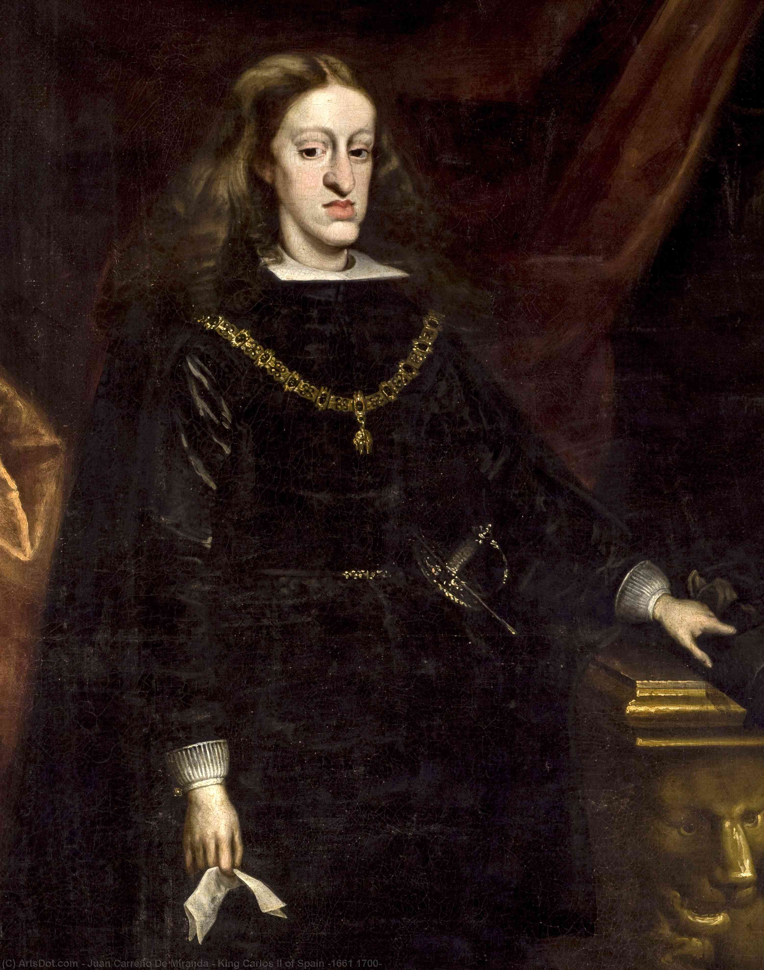 Order Oil Painting Replica King Carlos II of Spain (1661 1700), 1685 by Juan Carreño De Miranda (1614-1685, Spain) | ArtsDot.com