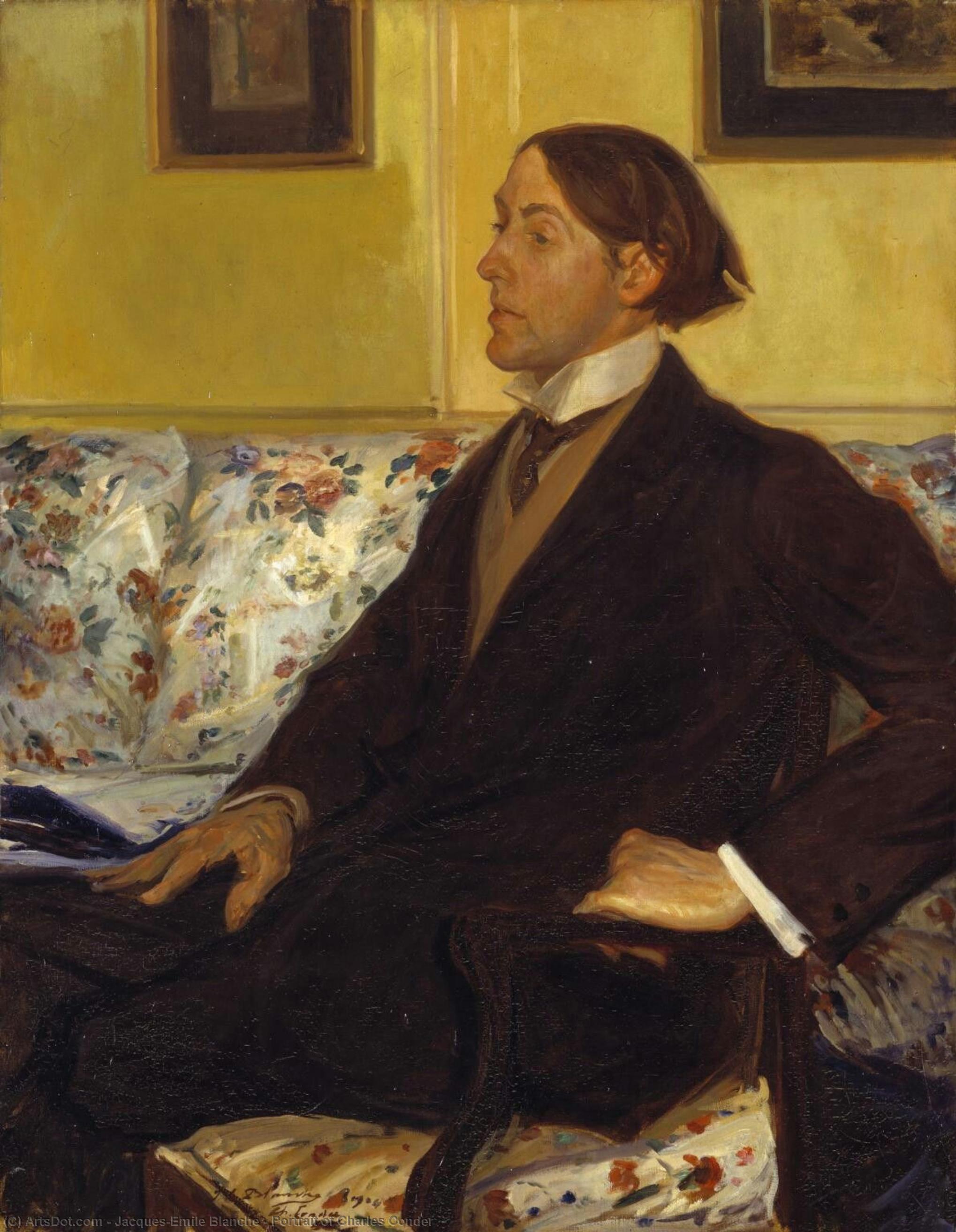 Order Art Reproductions Portrait of Charles Conder, 1904 by Jacques-Emile Blanche (1861-1942, France) | ArtsDot.com