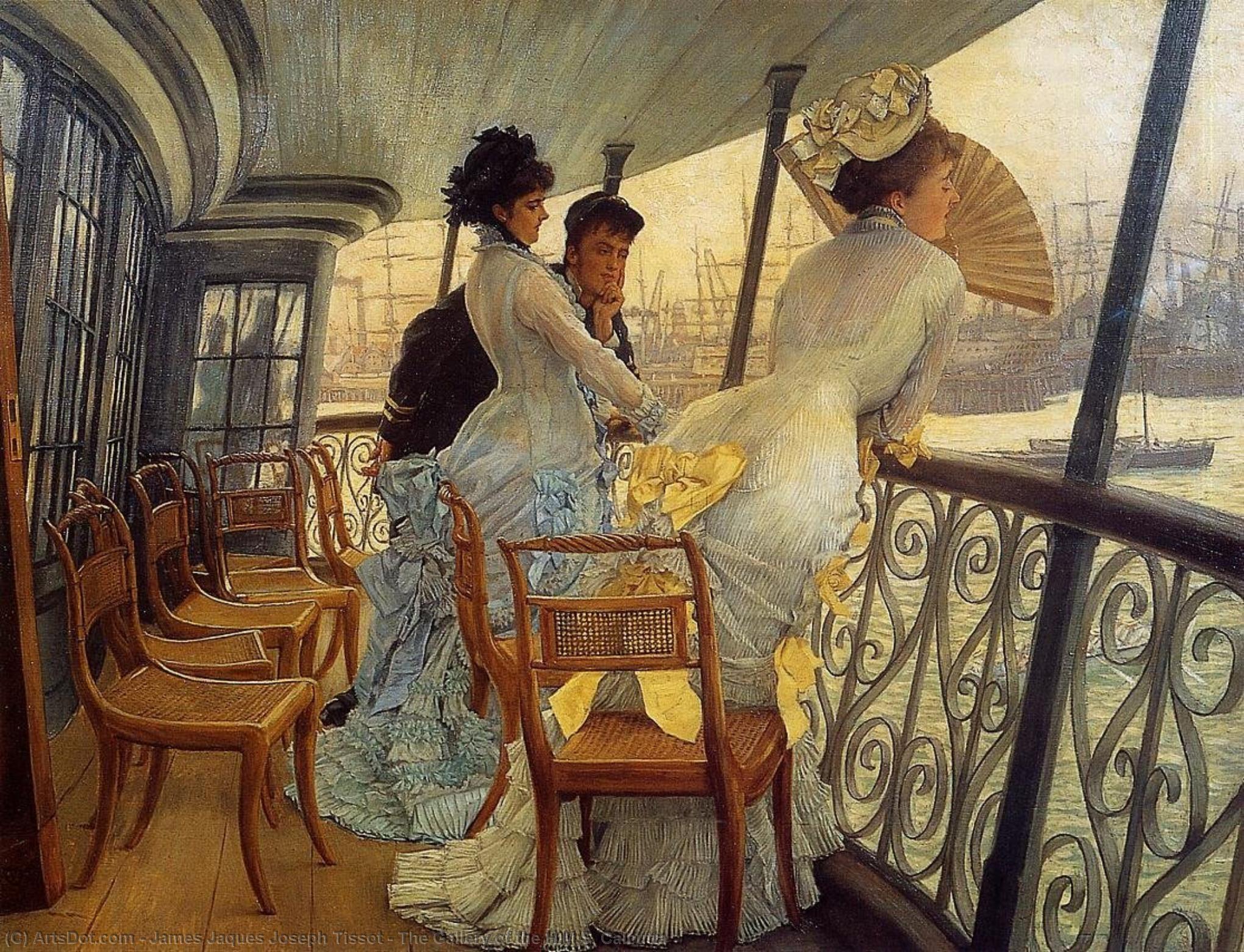 Buy Museum Art Reproductions The Gallery of the H.M.S. Calcutta, 1877 by James Jaques Joseph Tissot (1836-1902) | ArtsDot.com