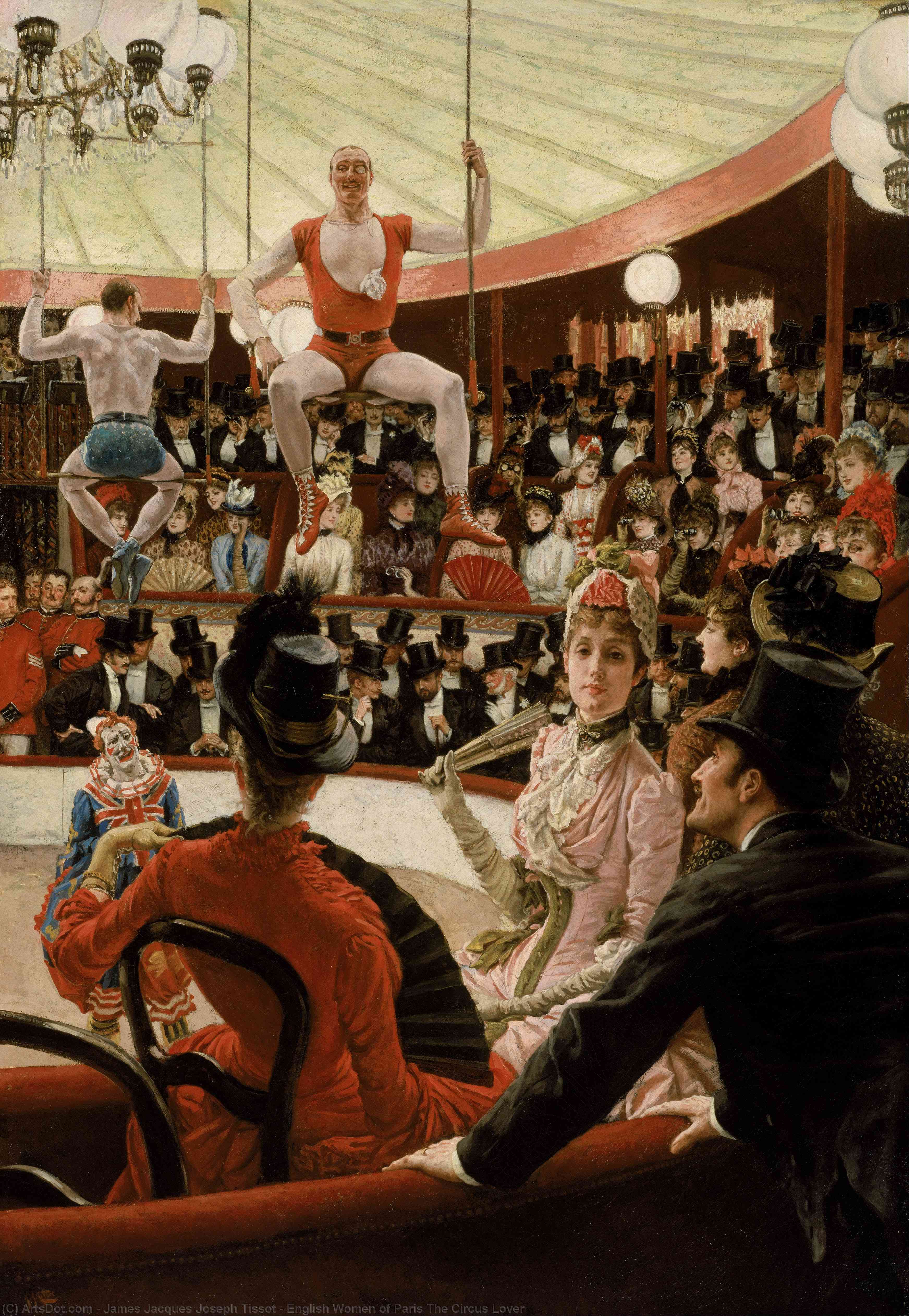 Buy Museum Art Reproductions English Women of Paris The Circus Lover, 1885 by James Jacques Joseph Tissot (1836-1902, France) | ArtsDot.com