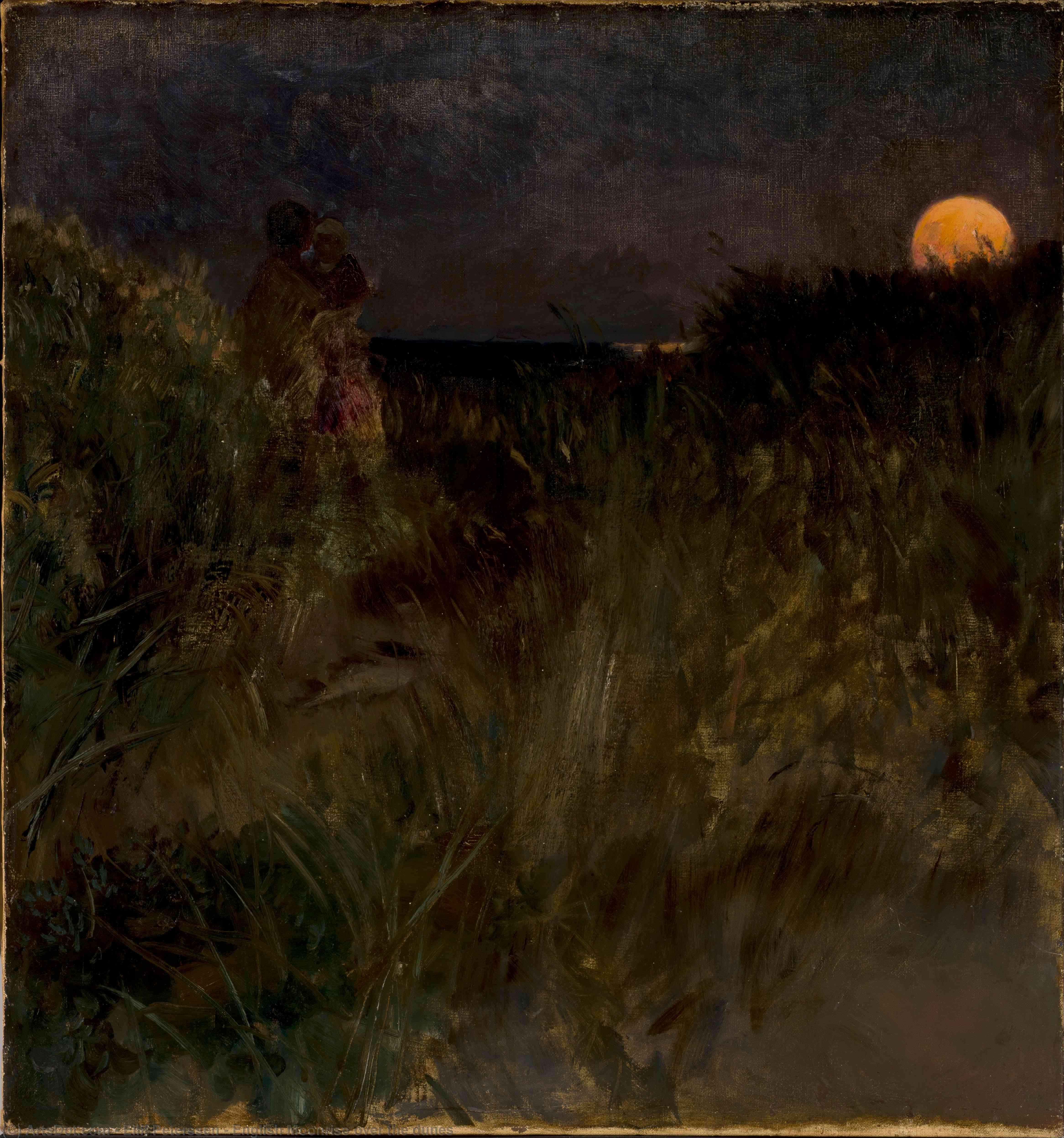 Order Art Reproductions English Moonrise over the dunes, 1883 by Eilif Peterssen (1852-1928) | ArtsDot.com