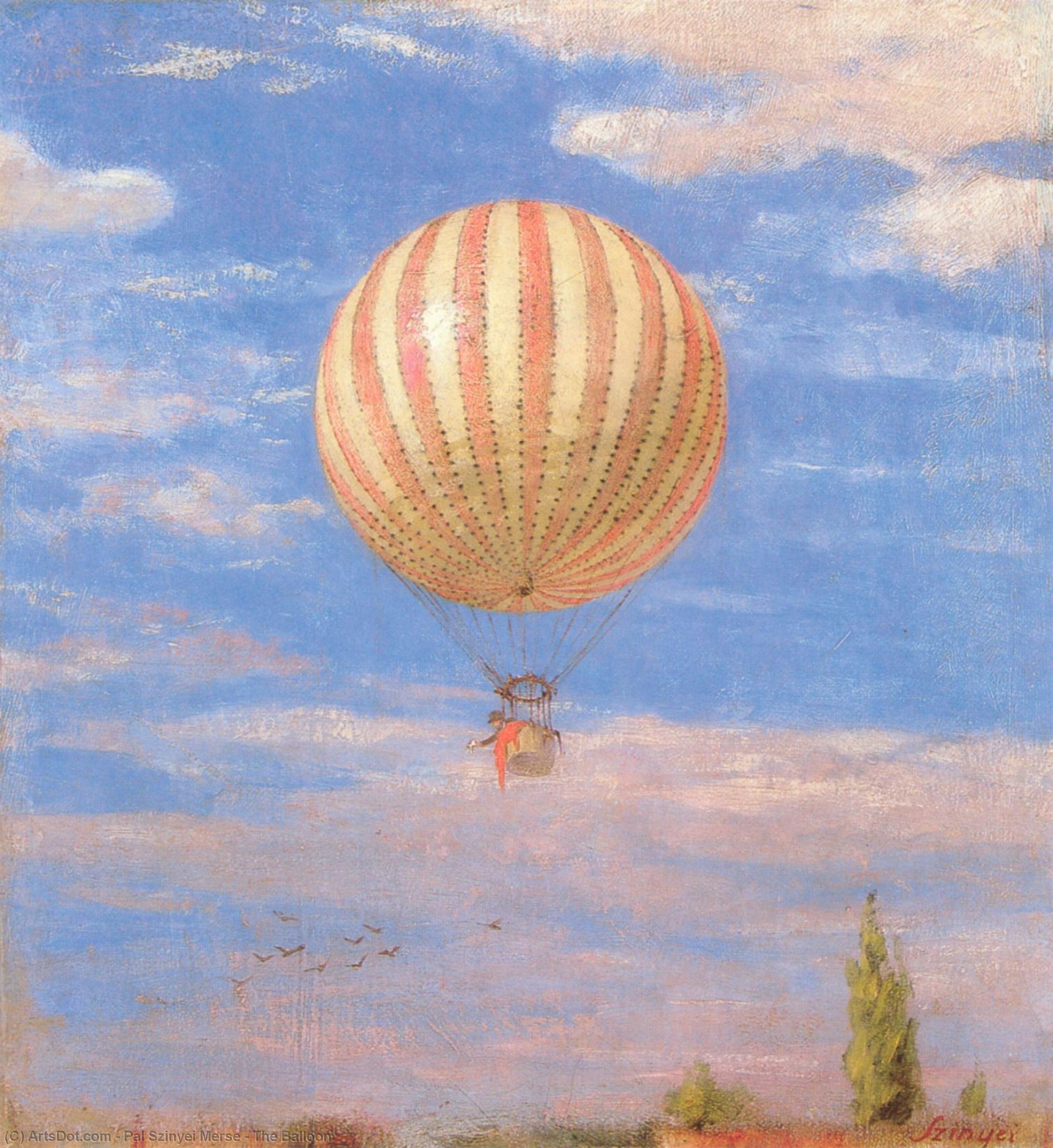 Buy Museum Art Reproductions The Balloon, 1878 by Pal Szinyei Merse | ArtsDot.com