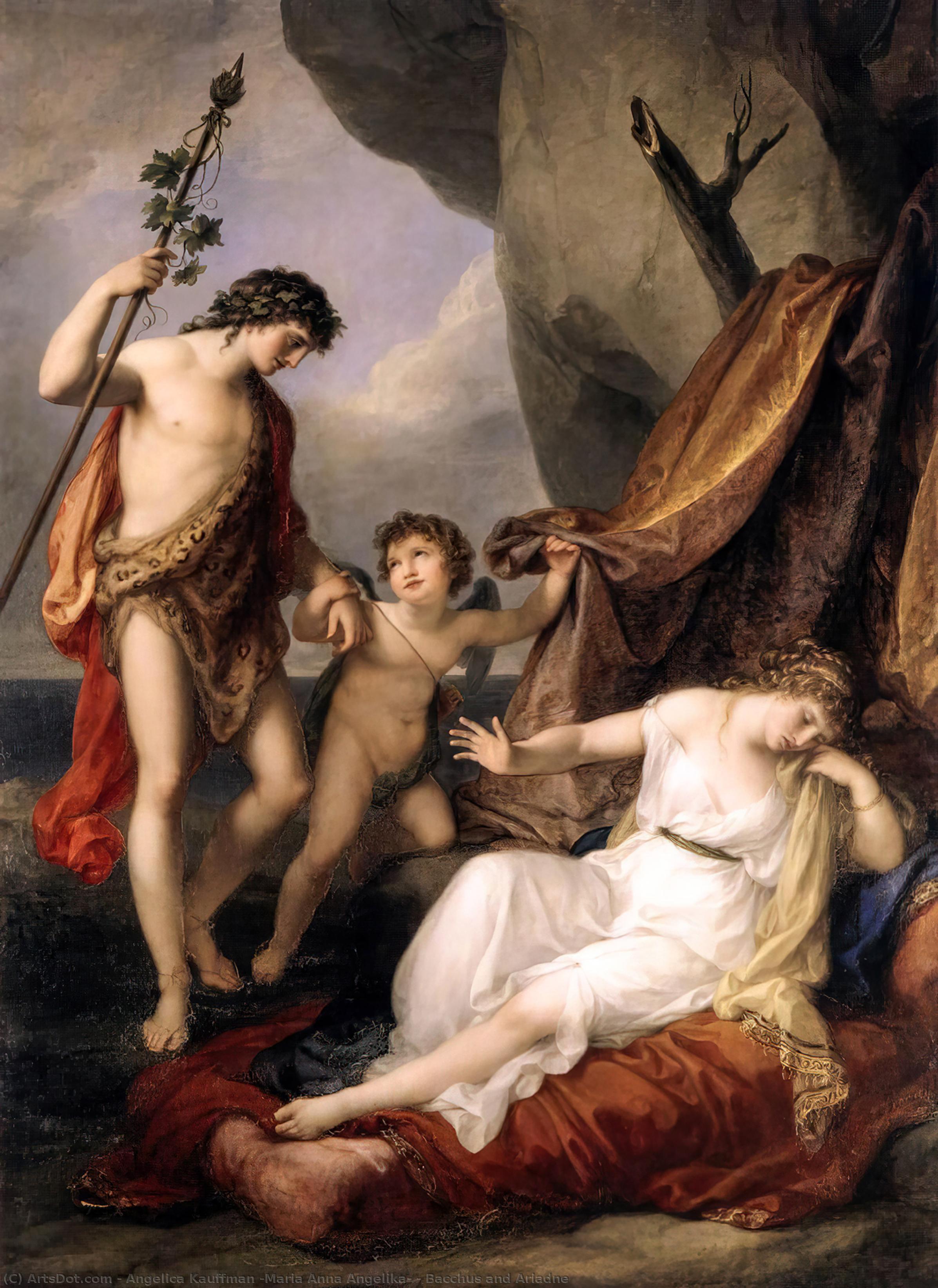 Buy Museum Art Reproductions Bacchus and Ariadne by Angelica Kauffman (Maria Anna Angelika) | ArtsDot.com