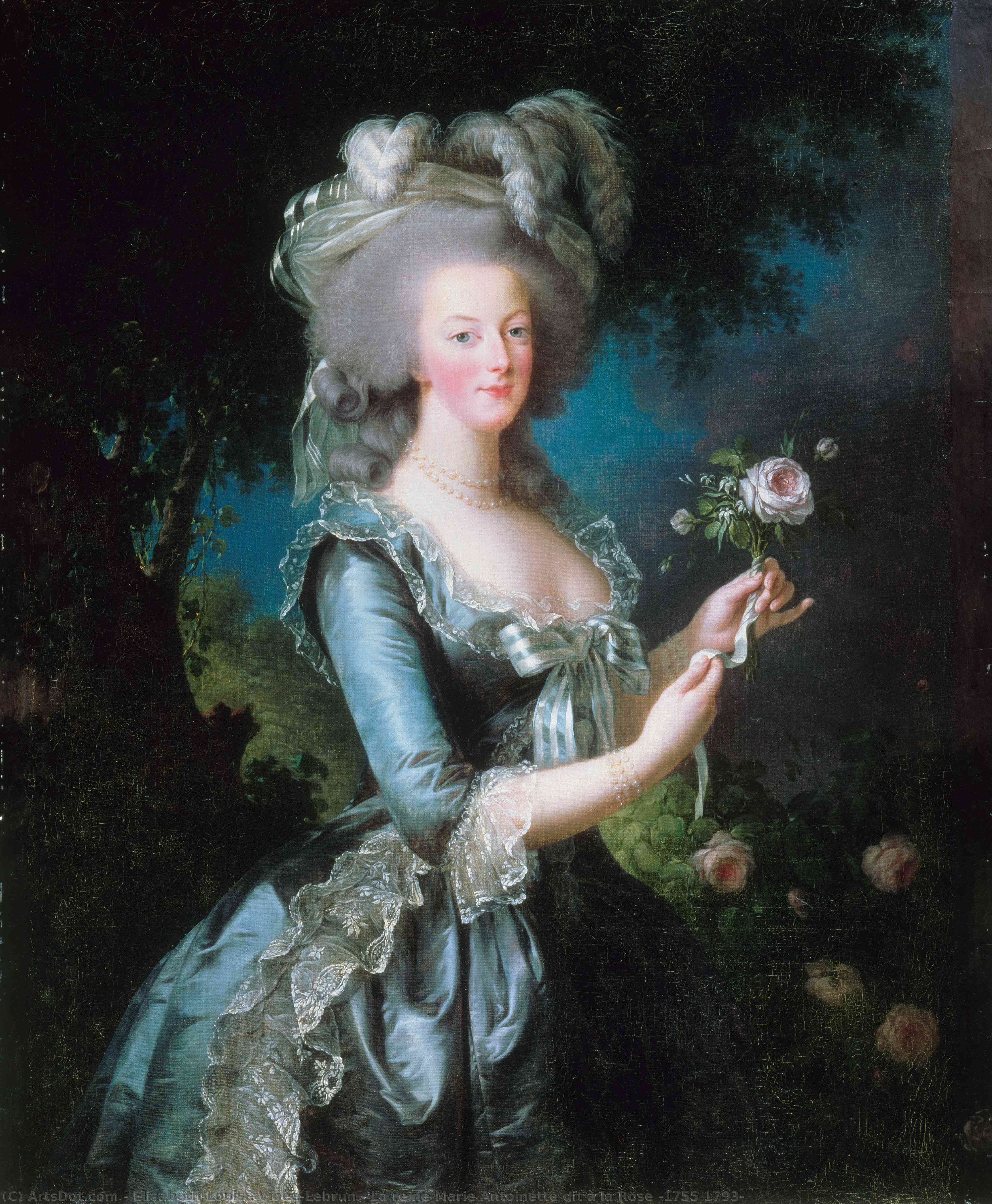 Buy Museum Art Reproductions La reine Marie Antoinette dit à la Rose (1755 1793) by Elisabeth-Louise Vigée-Lebrun | ArtsDot.com