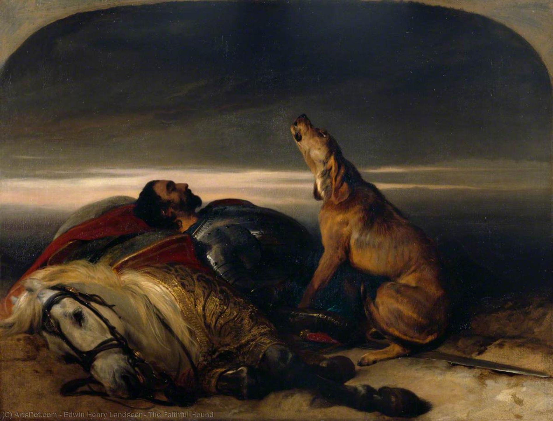 Buy Museum Art Reproductions The Faithful Hound, 1830 by Edwin Henry Landseer | ArtsDot.com