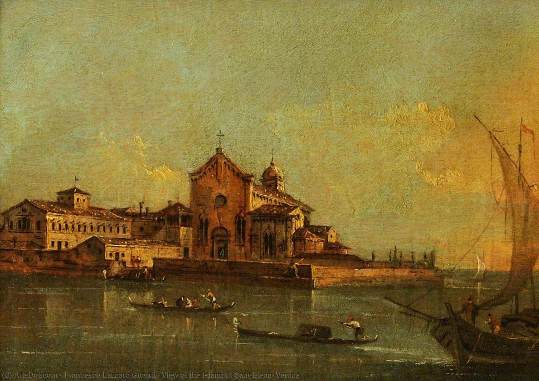 Buy Museum Art Reproductions View of the Island of Sant`Elena, Venice, 1780 by Francesco Lazzaro Guardi (1712-1793, Italy) | ArtsDot.com