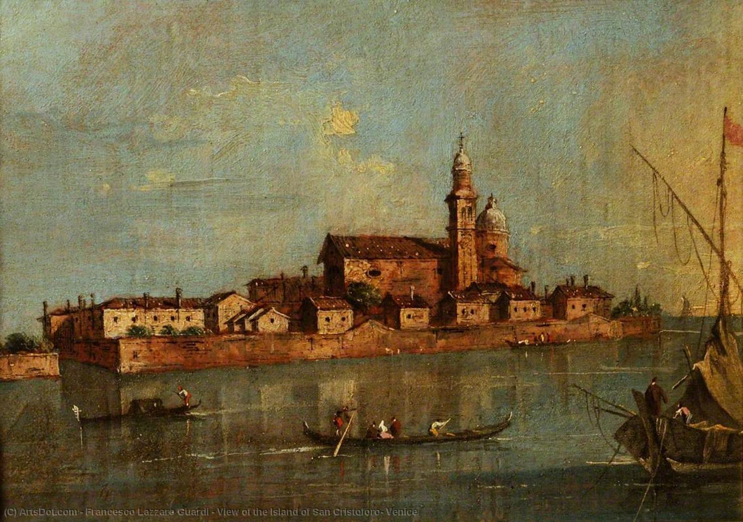 Buy Museum Art Reproductions View of the Island of San Cristoforo, Venice, 1780 by Francesco Lazzaro Guardi (1712-1793, Italy) | ArtsDot.com