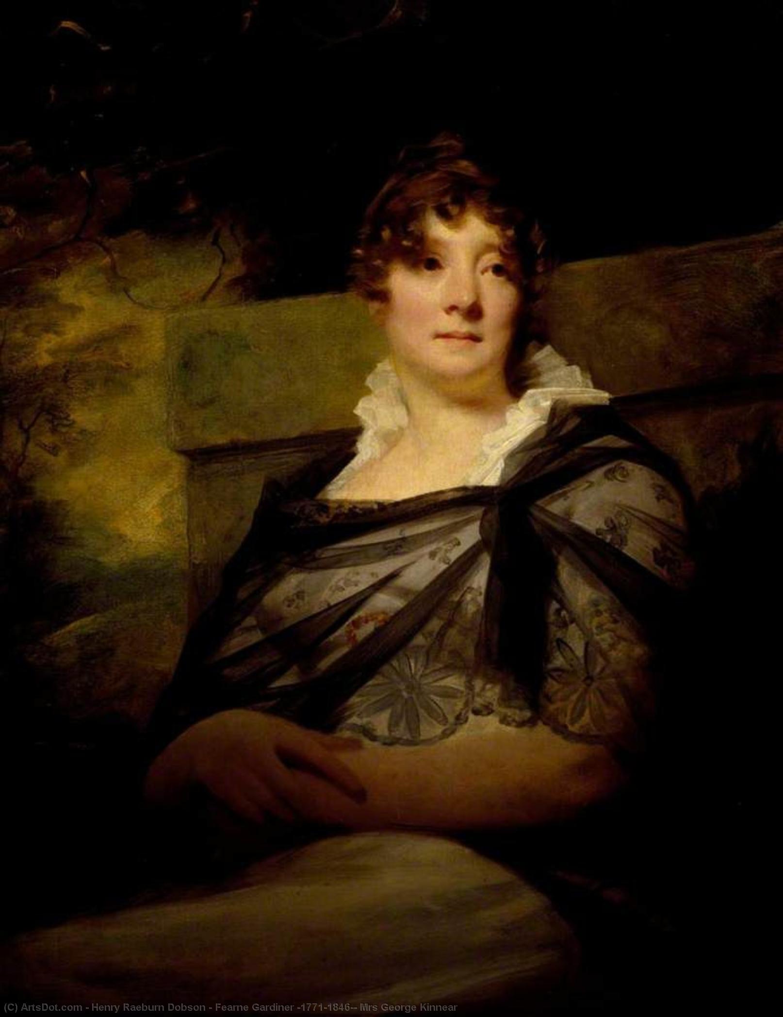 Order Paintings Reproductions Fearne Gardiner (1771–1846), Mrs George Kinnear, 1805 by Henry Raeburn Dobson (Inspired By) (1901-1985) | ArtsDot.com