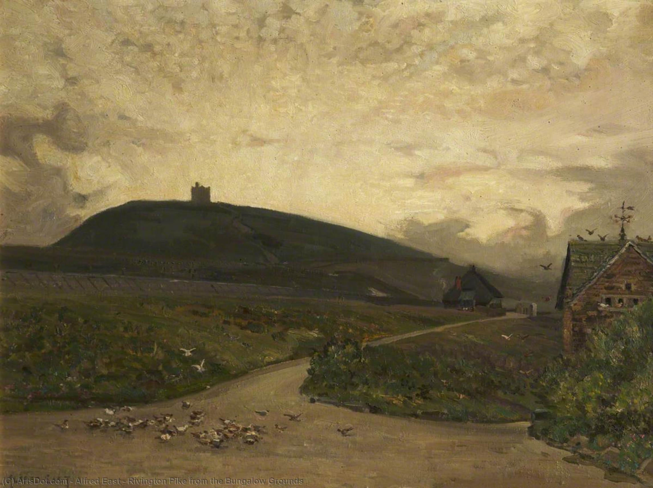 Buy Museum Art Reproductions Rivington Pike from the Bungalow Grounds, 1911 by Alfred East (1844-1913) | ArtsDot.com
