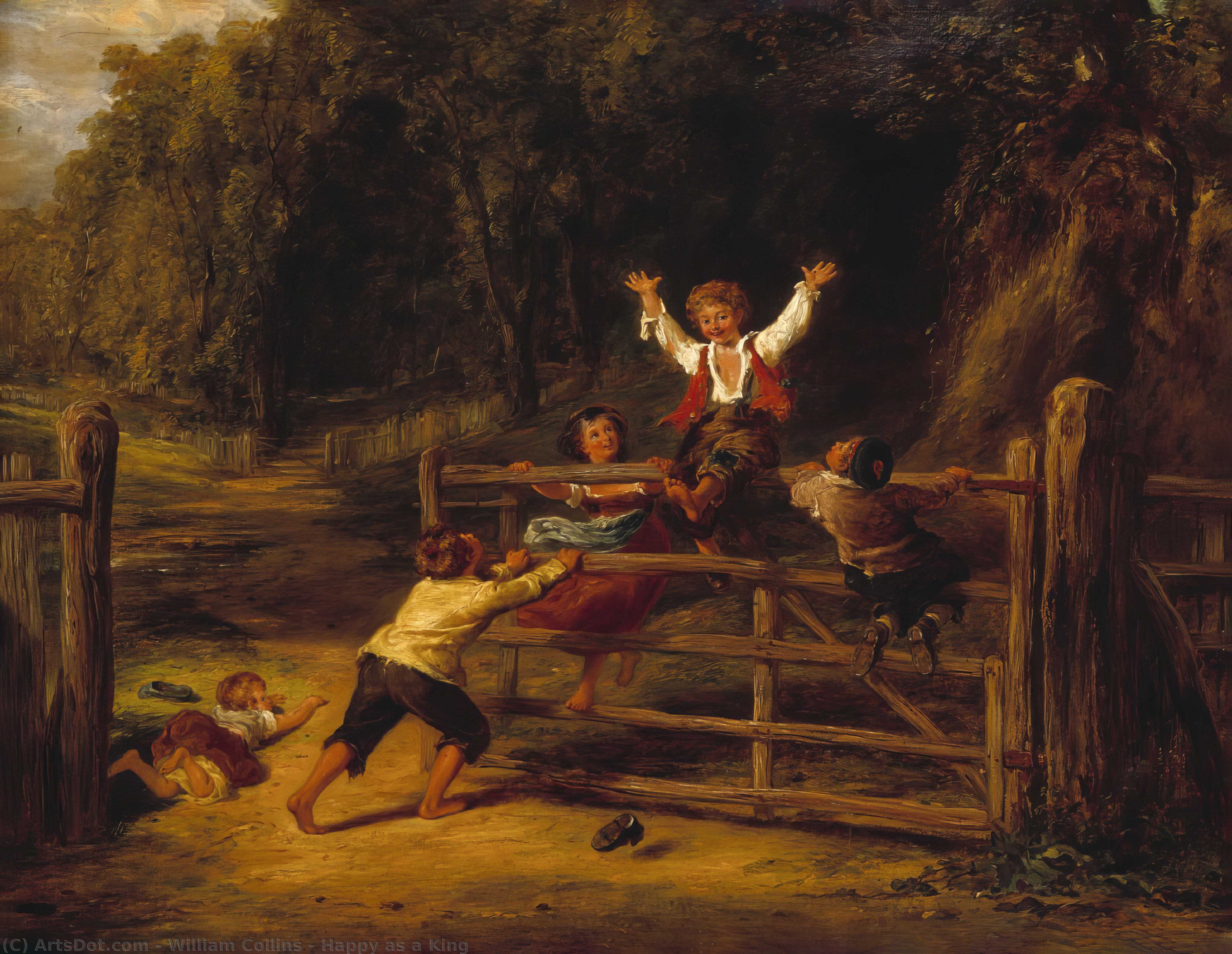Buy Museum Art Reproductions Happy as a King, 1836 by William Collins (1824-1889, United Kingdom) | ArtsDot.com