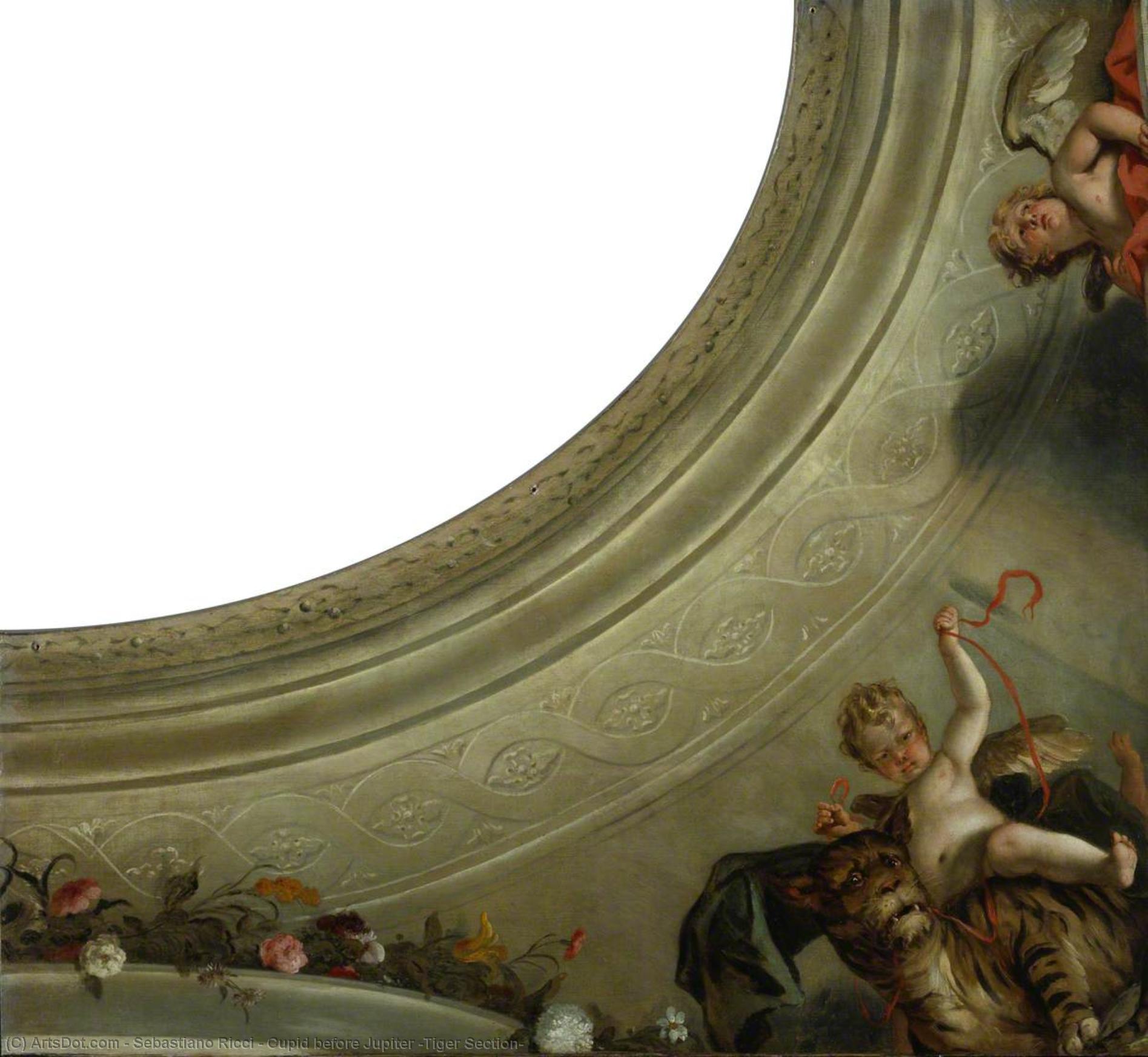 Order Art Reproductions Cupid before Jupiter (Tiger Section), 1715 by Sebastiano Ricci (1659-1734, Italy) | ArtsDot.com