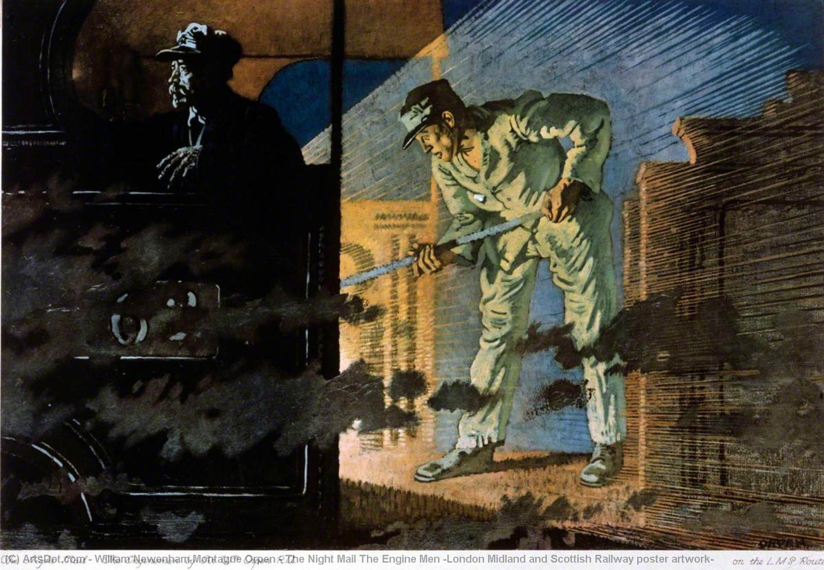Buy Museum Art Reproductions The Night Mail The Engine Men (London Midland and Scottish Railway poster artwork), 1924 by William Newenham Montague Orpen | ArtsDot.com