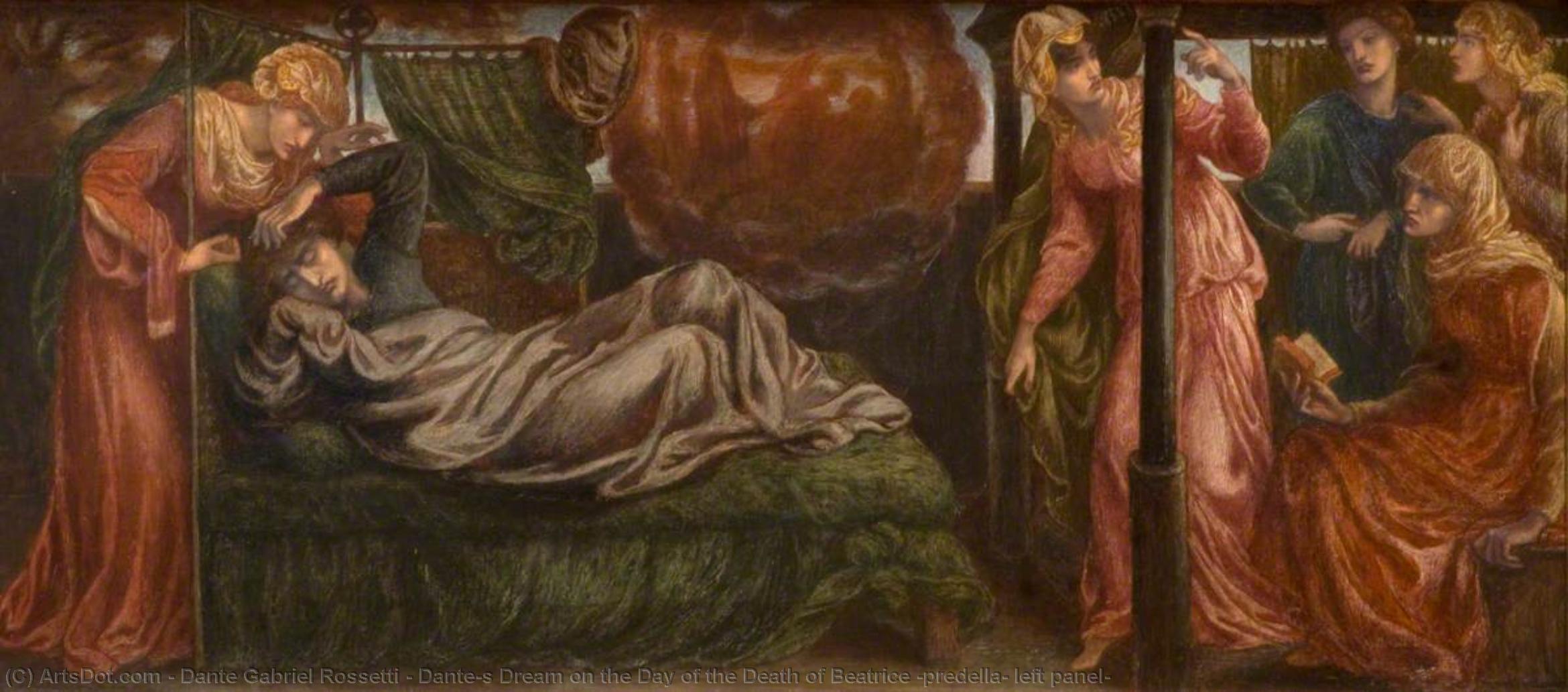 Order Paintings Reproductions Dante`s Dream on the Day of the Death of Beatrice (predella, left panel), 1880 by Dante Gabriel Rossetti | ArtsDot.com