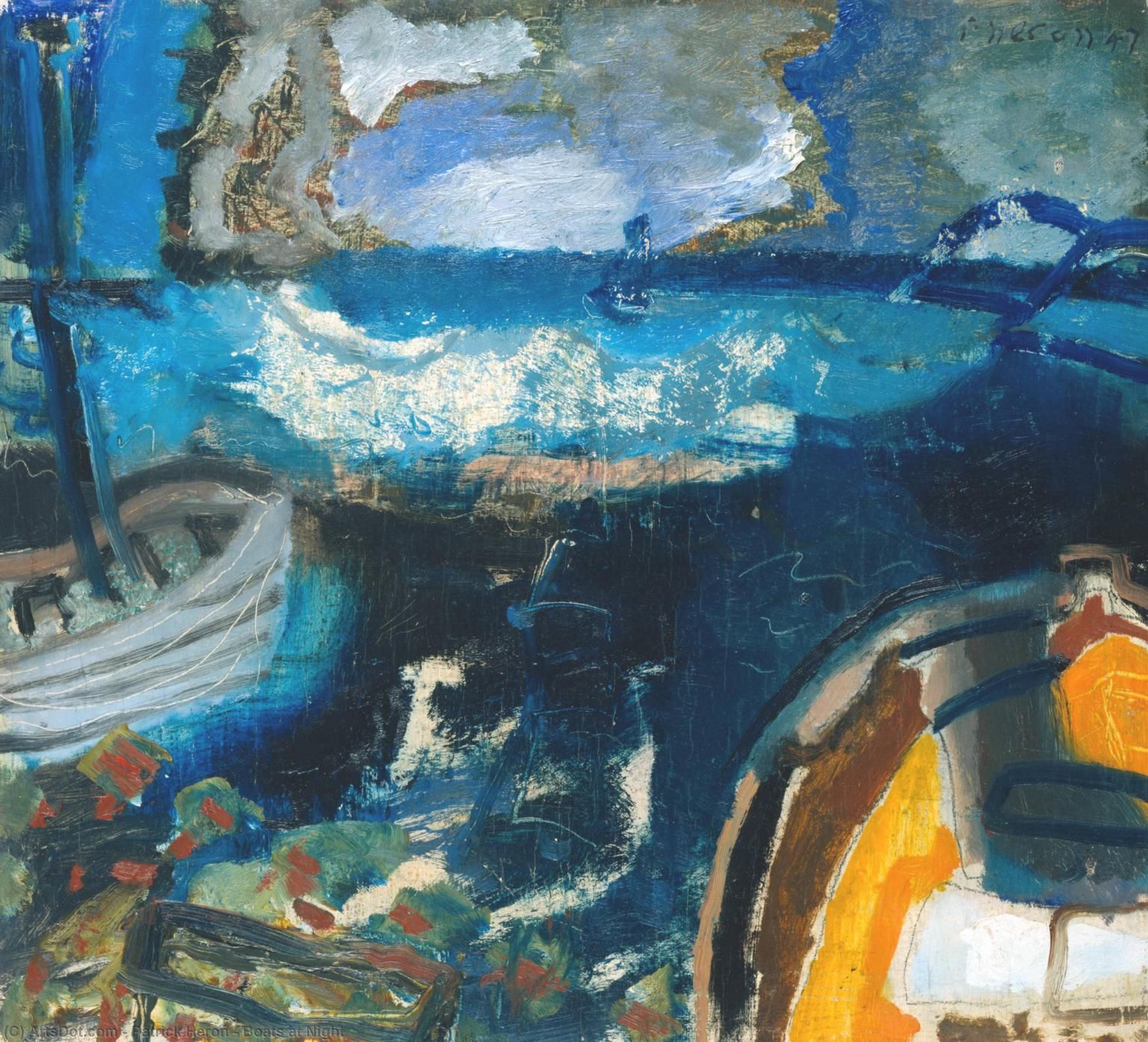 Order Paintings Reproductions Boats at Night, 1947 by Patrick Heron (Inspired By) (1920-1999, United Kingdom) | ArtsDot.com