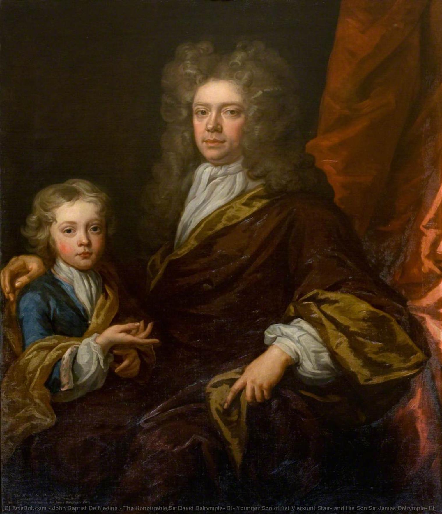 Buy Museum Art Reproductions The Honourable Sir David Dalrymple, Bt, Younger Son of 1st Viscount Stair, and His Son Sir James Dalrymple, Bt by John Baptist De Medina (1659-1710) | ArtsDot.com