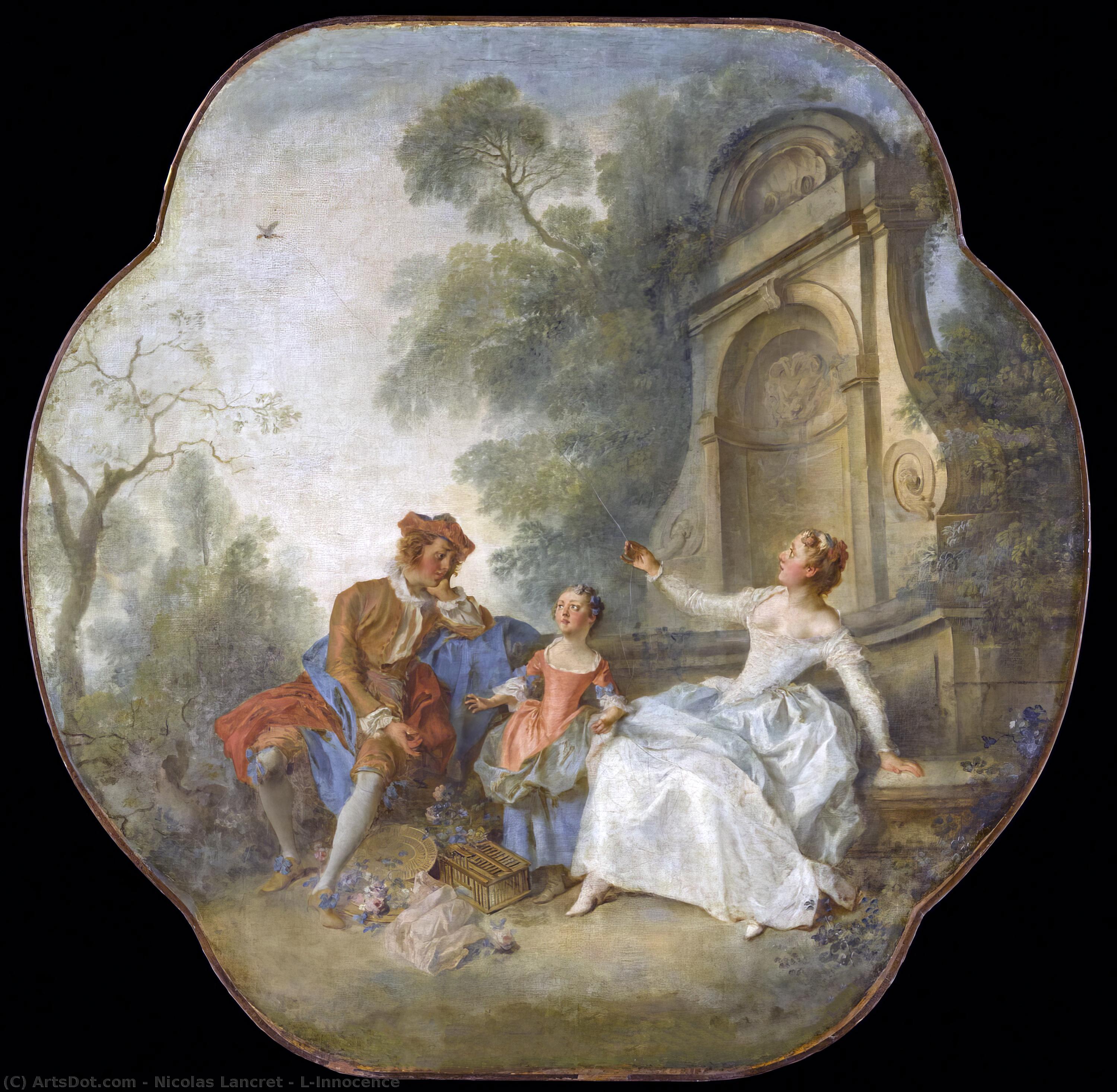 Buy Museum Art Reproductions L`Innocence by Nicolas Lancret (1690-1743, France) | ArtsDot.com