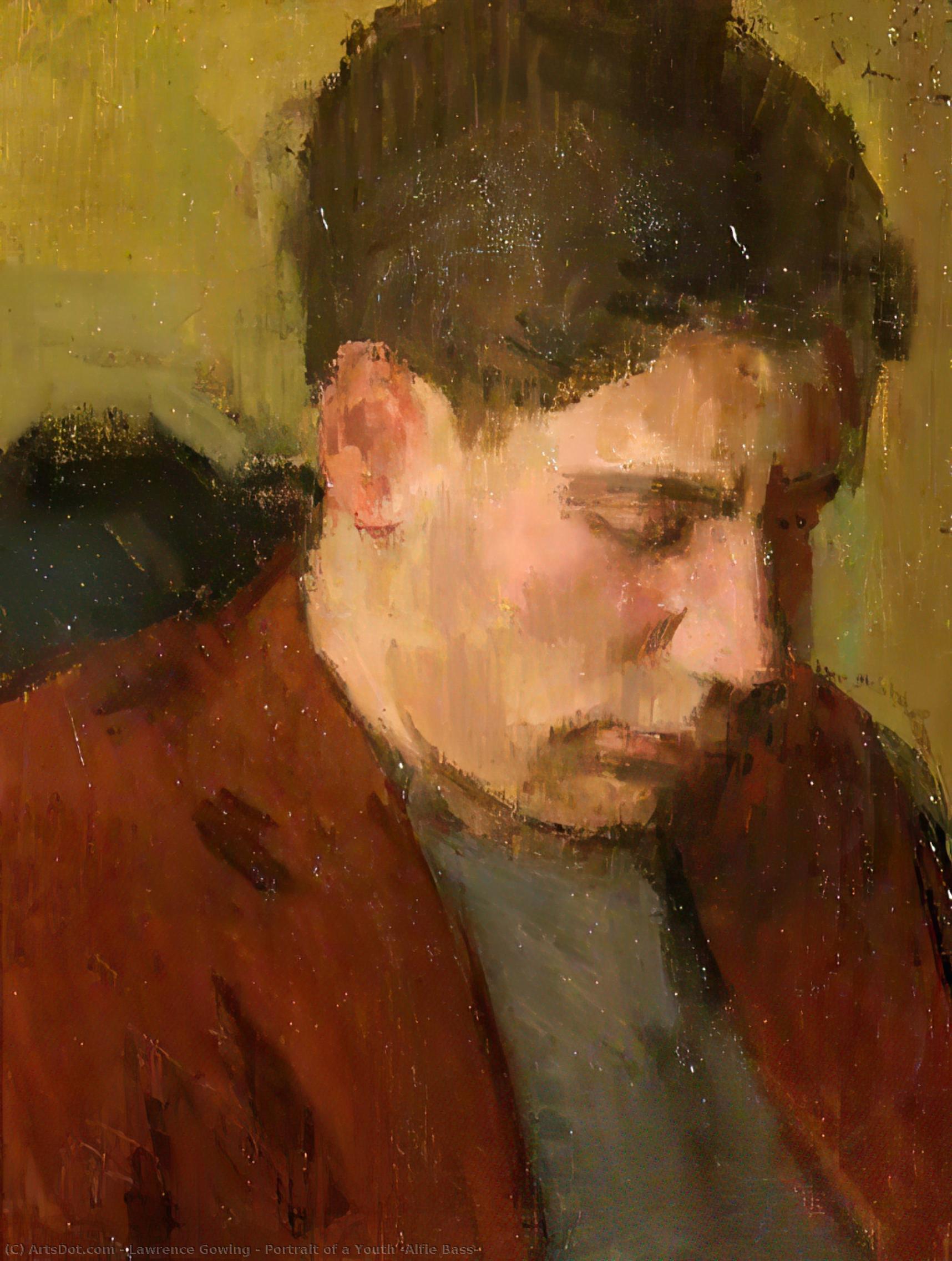 Order Oil Painting Replica Portrait of a Youth (Alfie Bass), 1941 by Lawrence Gowing (Inspired By) (1918-1991) | ArtsDot.com