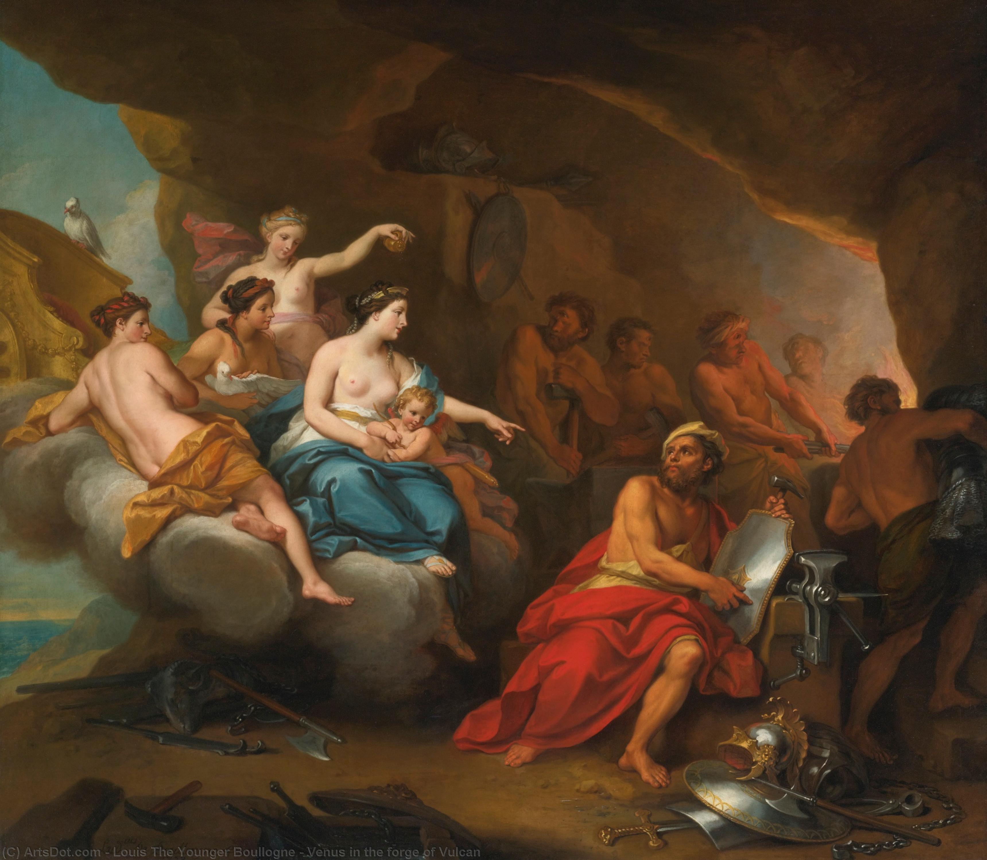 Buy Museum Art Reproductions Venus in the forge of Vulcan by Louis The Younger Boullogne (1654-1733, France) | ArtsDot.com