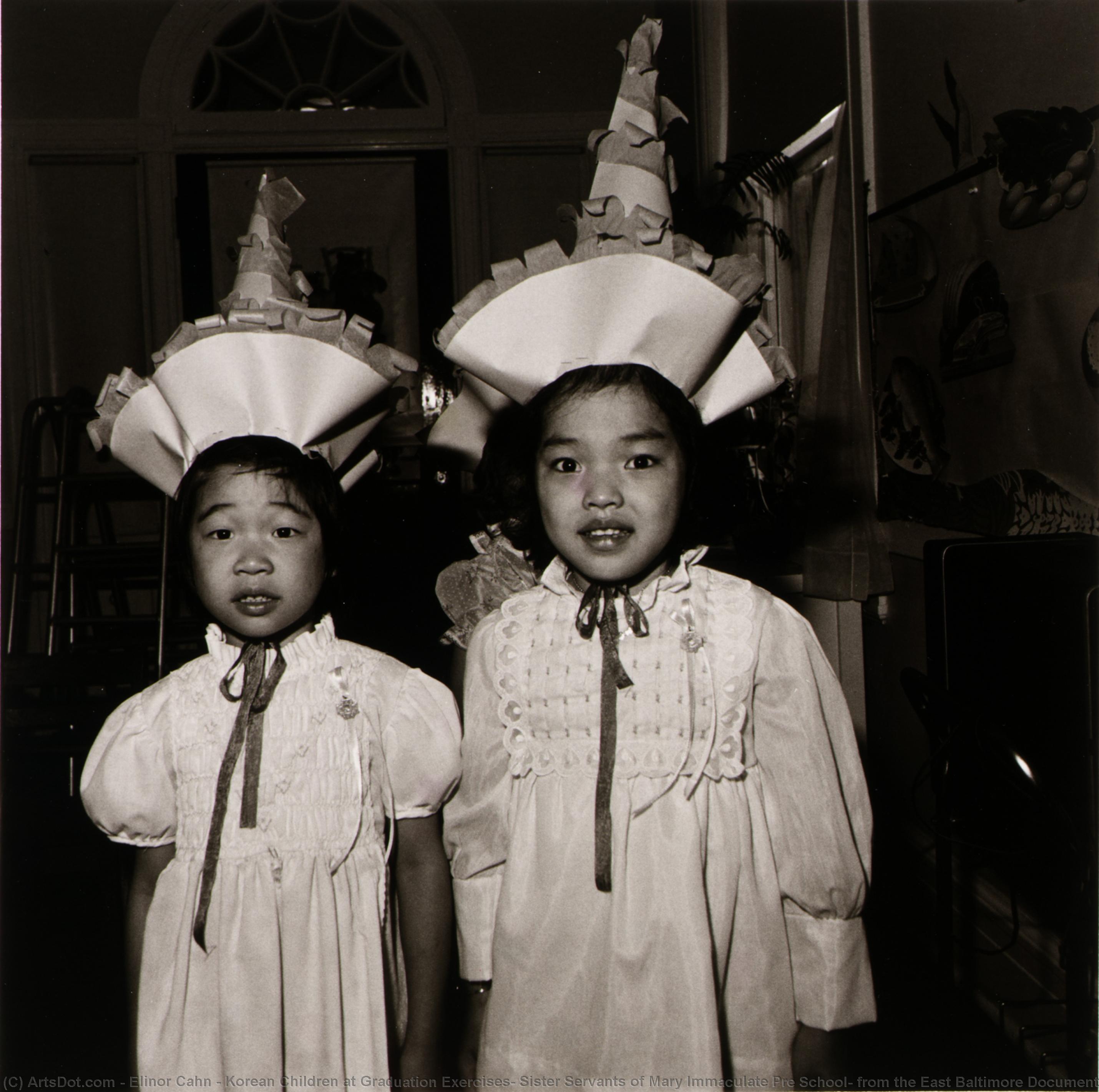 Korean Children at Graduation Exercises, Sister Servants of Mary Immaculate Pre School, from the East Baltimore Documentary Survey Project, 1979 by Elinor Cahn (1924-2020) Elinor Cahn | ArtsDot.com