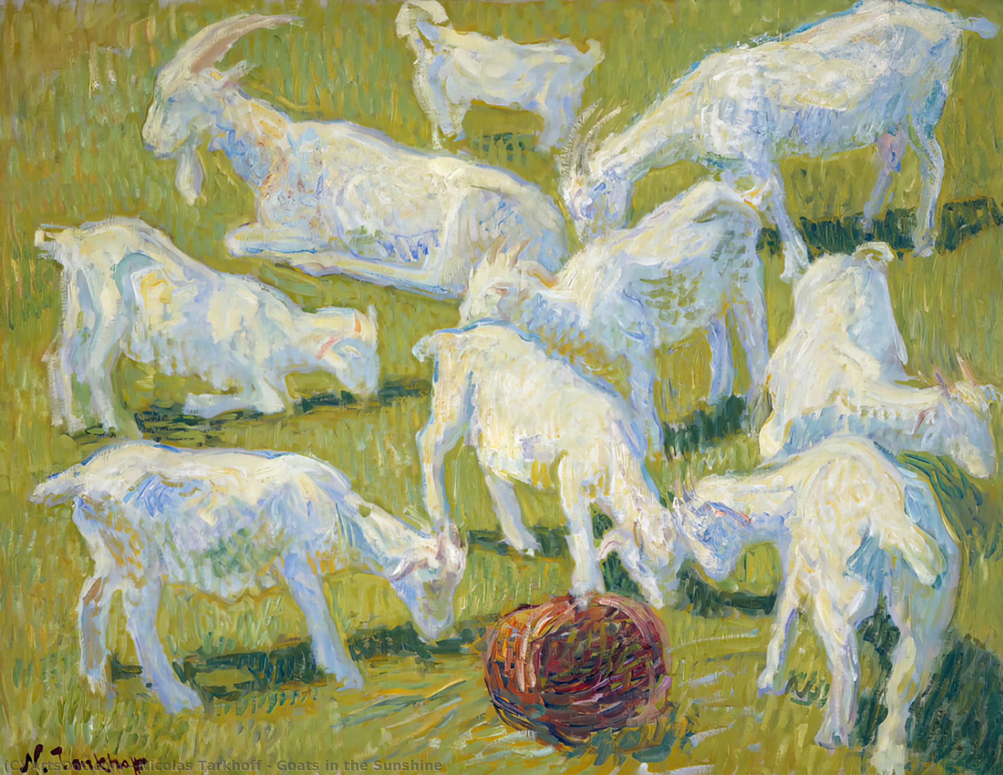 Order Oil Painting Replica Goats in the Sunshine, 1904 by Nicolas Tarkhoff (1871-1930) | ArtsDot.com