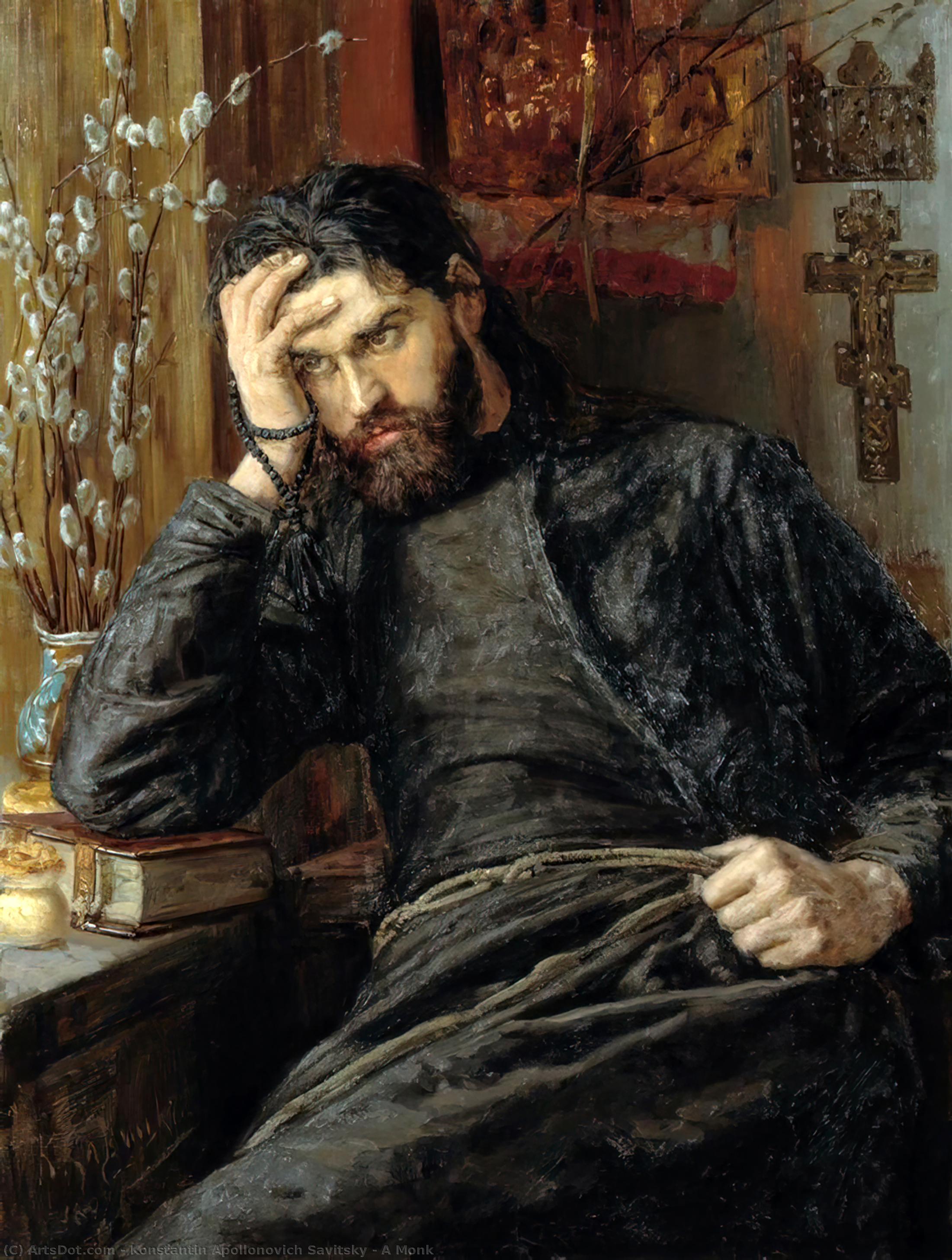 Buy Museum Art Reproductions A Monk, 1897 by Konstantin Apollonovich Savitsky (1844-1905) | ArtsDot.com