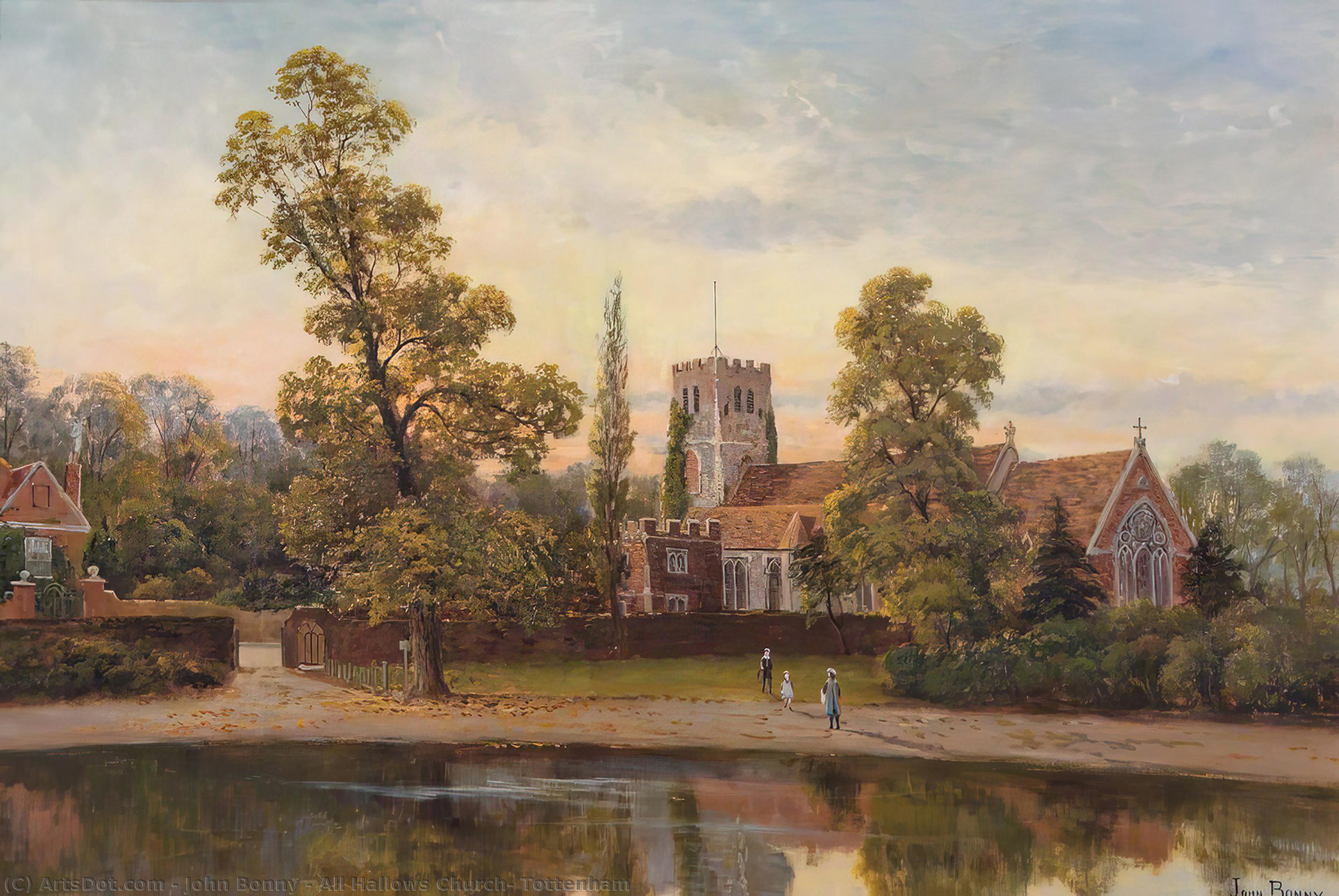 Order Paintings Reproductions All Hallows Church, Tottenham, 1890 by John Bonny (1874-1948) | ArtsDot.com