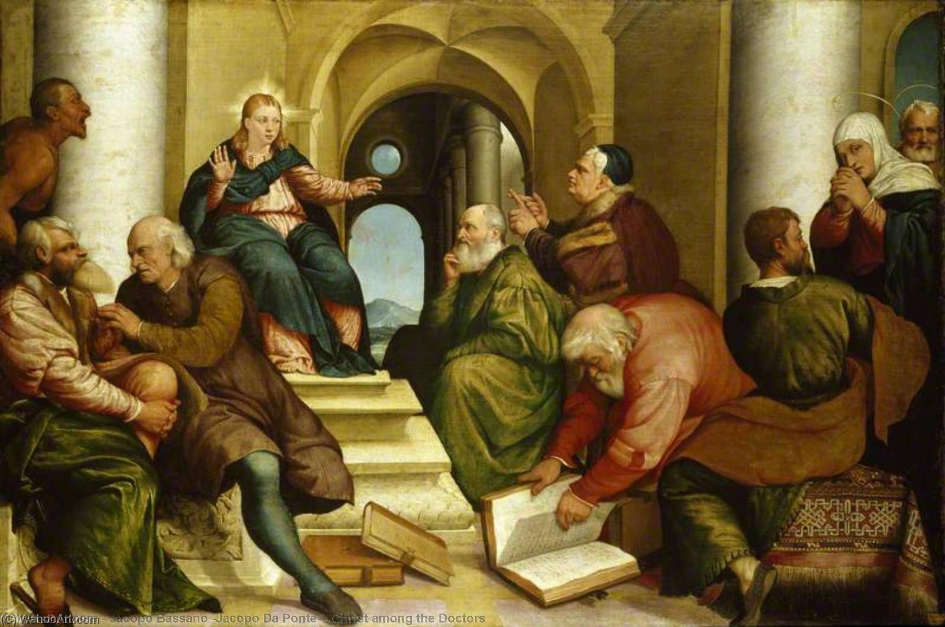 Buy Museum Art Reproductions Christ among the Doctors, 1539 by Jacopo Bassano (Jacopo Da Ponte) (1510-1592, Italy) | ArtsDot.com