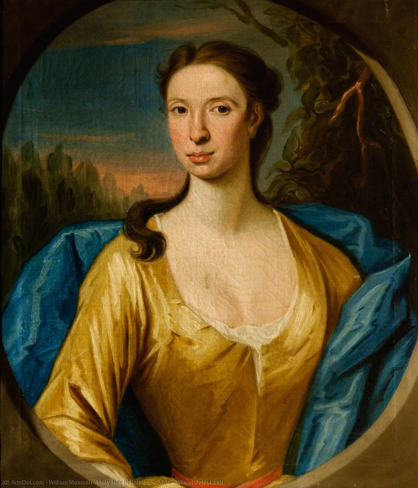 Buy Museum Art Reproductions Mary Hay of Rannes (d.1736), Wife of John Leith by William Mosman (1700-1771) | ArtsDot.com