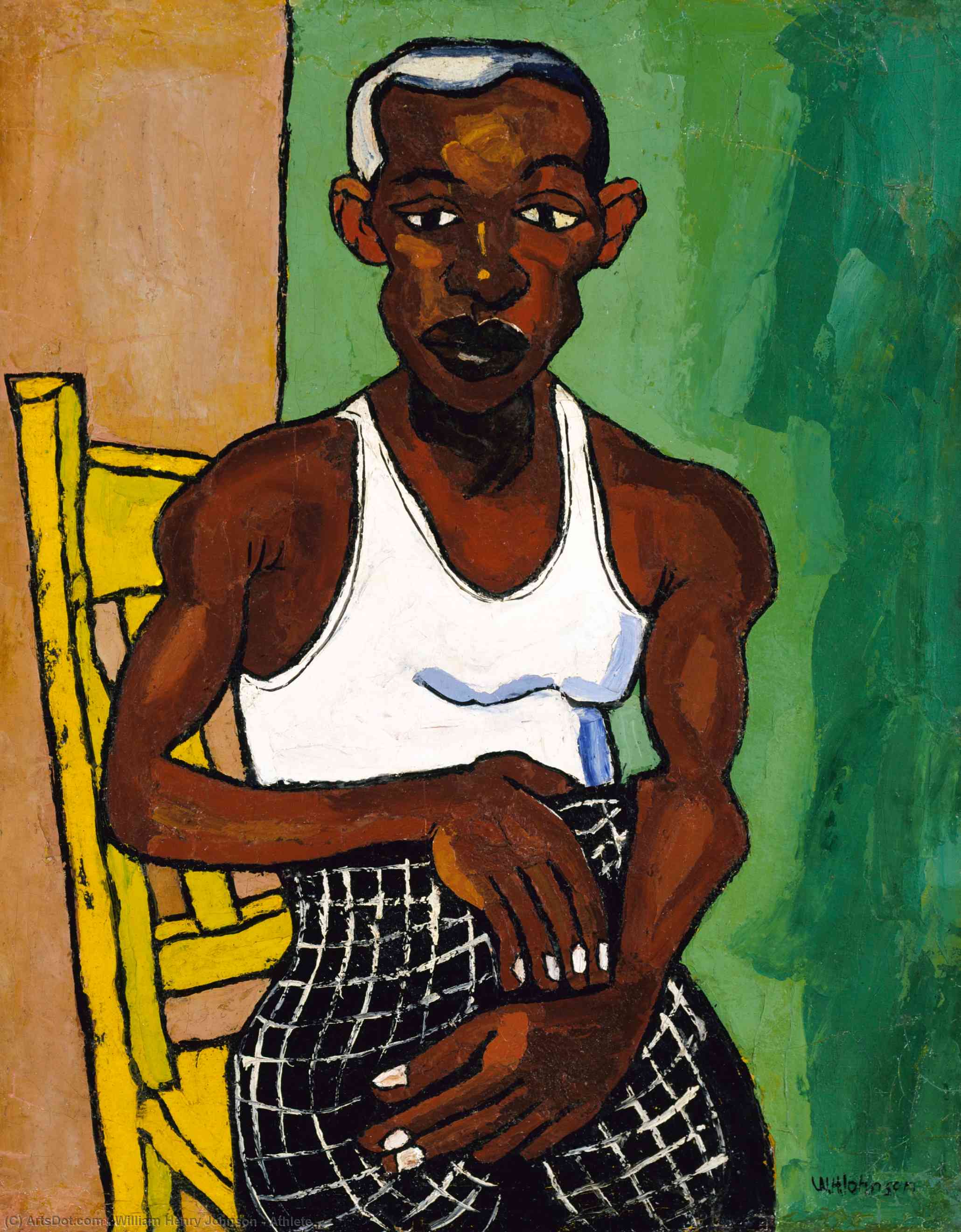Buy Museum Art Reproductions Athlete, 1940 by William Henry Johnson (Inspired By) (1901-1970, United States) | ArtsDot.com