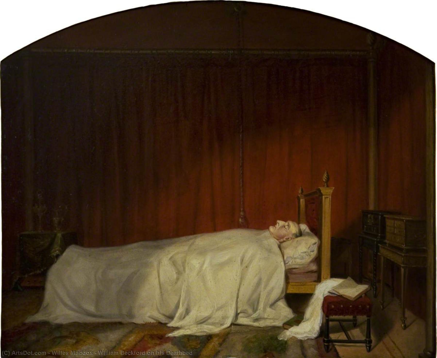 Order Art Reproductions William Beckford on his Deathbed, 1844 by Willes Maddox (1813-1853) | ArtsDot.com